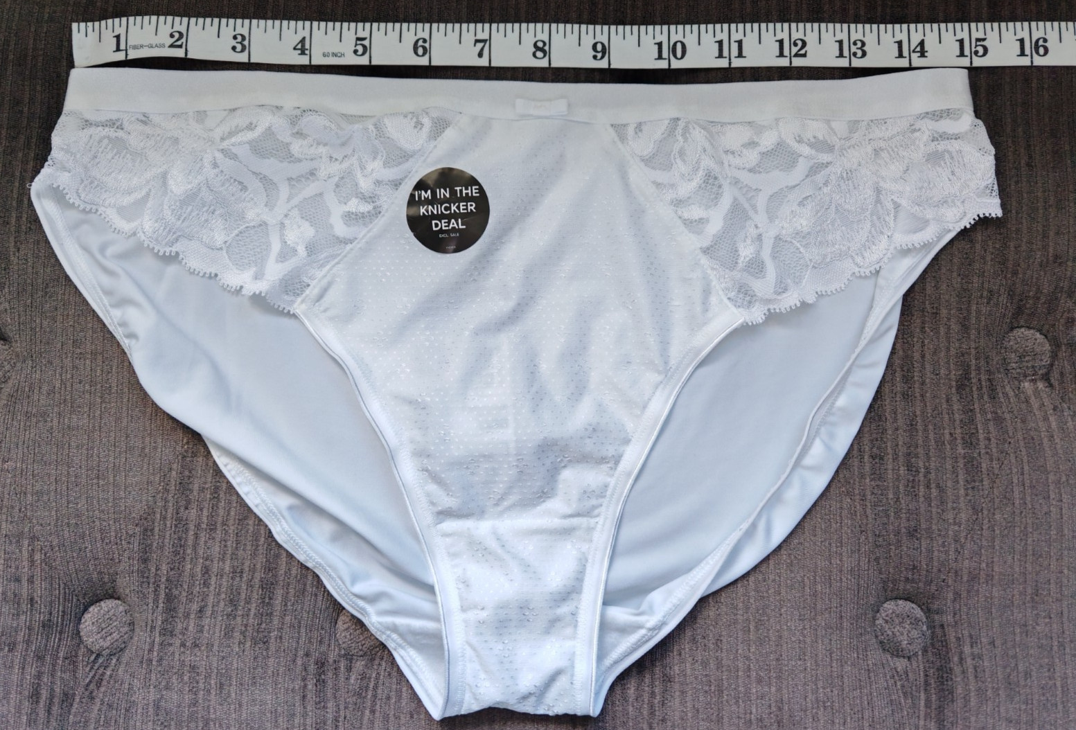M&S Wild Blooms White High Leg Knickers Size 16