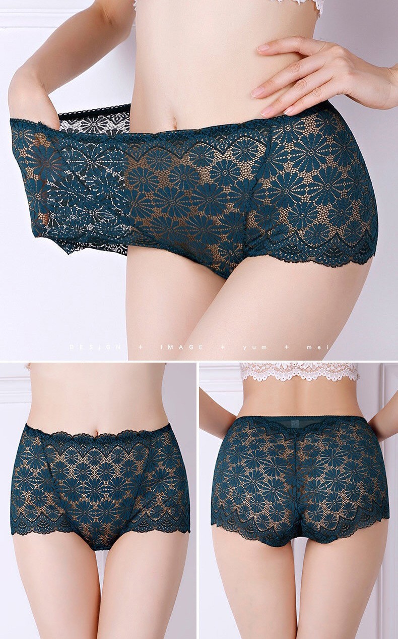 Sexy Lacey Green Large (Waist 25.5-31.5 inches) Panties US Seller