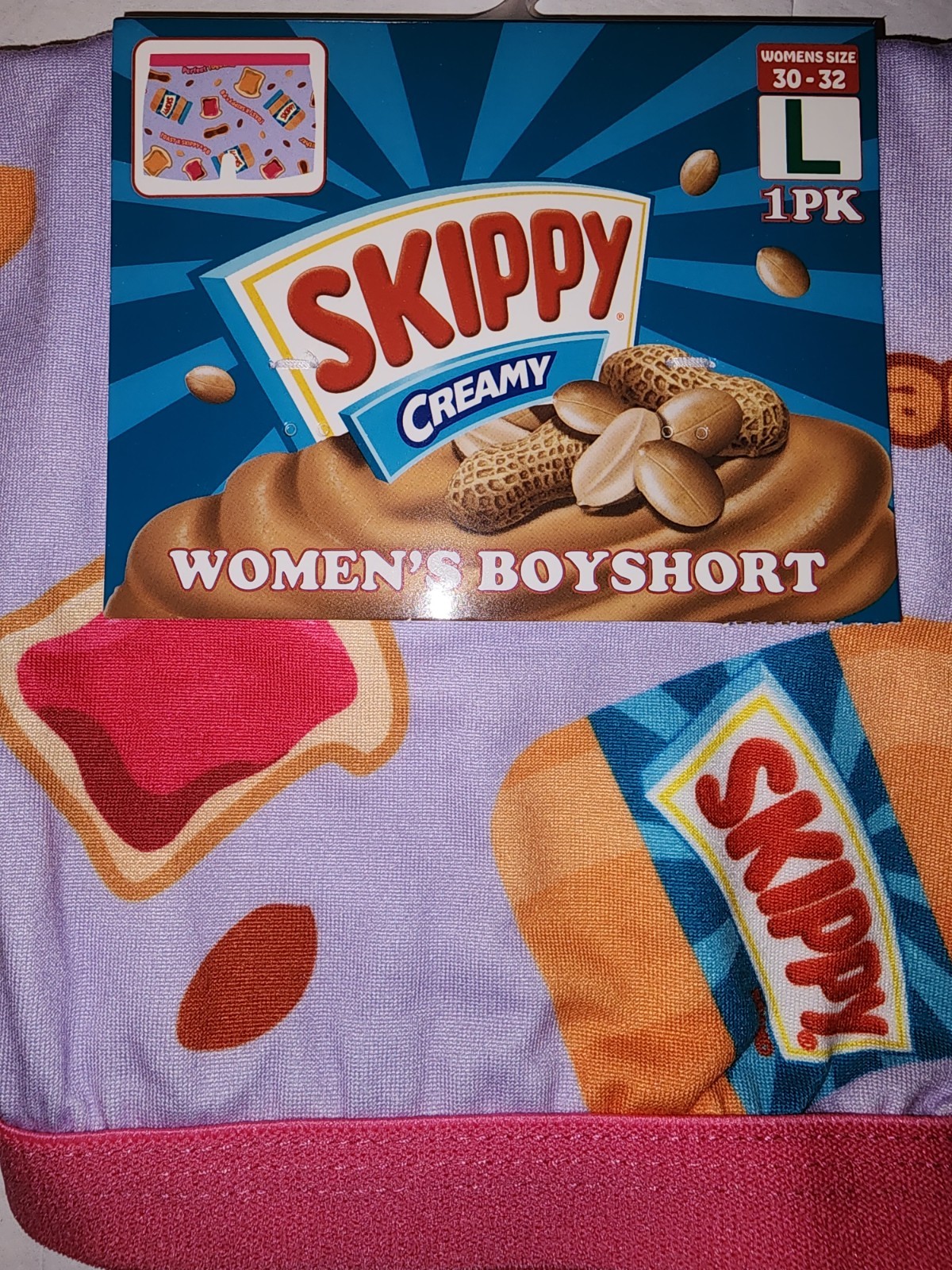 New Skippy Peanut Butter Women’s Boyshort Size Large 30-32