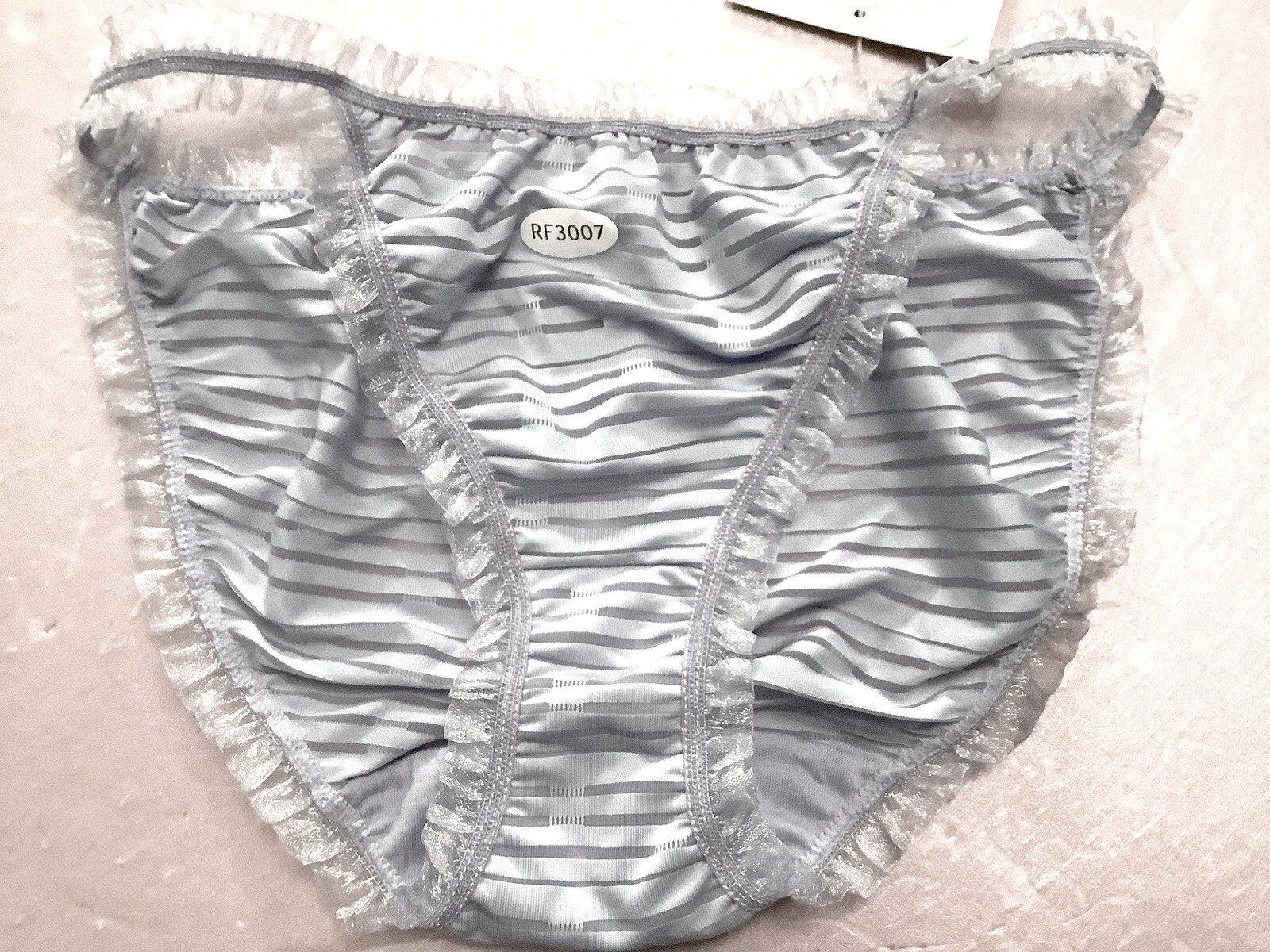 women panties bikinis blue sheer size L/7/ CAPRICIA O’DARE W/ Decoration comfy