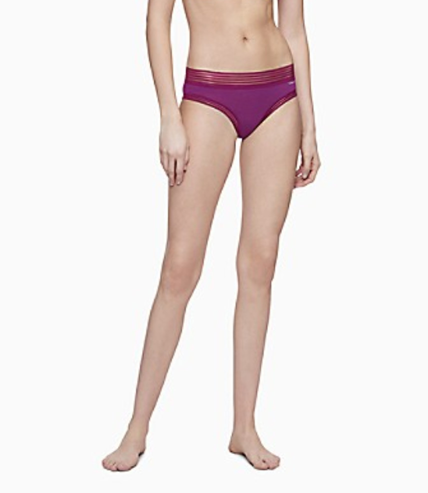 Calvin Klein Women Striped Waist Hipster Underwear Loyal Size XS