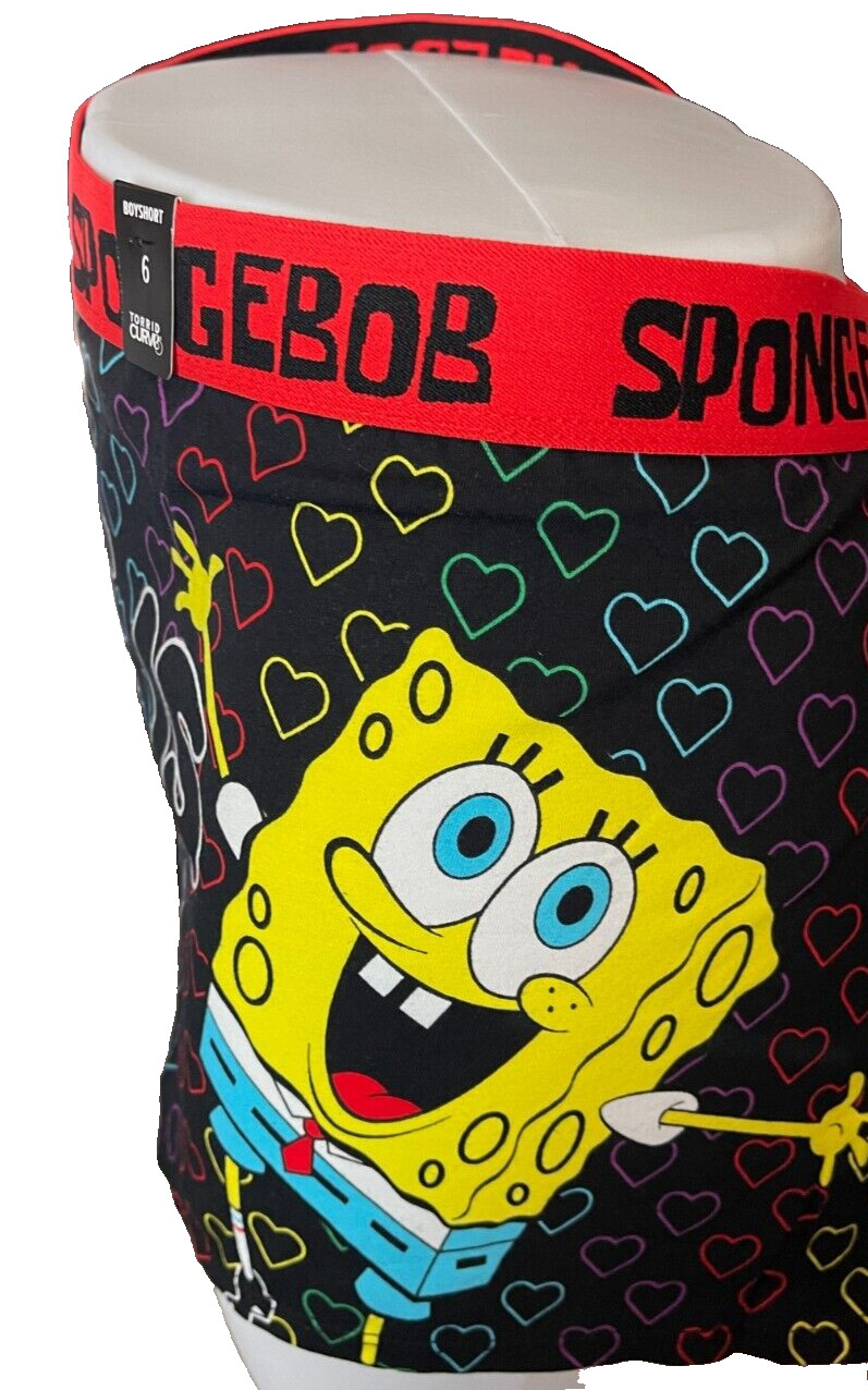 Nickelodeon +6 Black SpongeBob Love is Love Pride Graphic Cotton BoyShorts