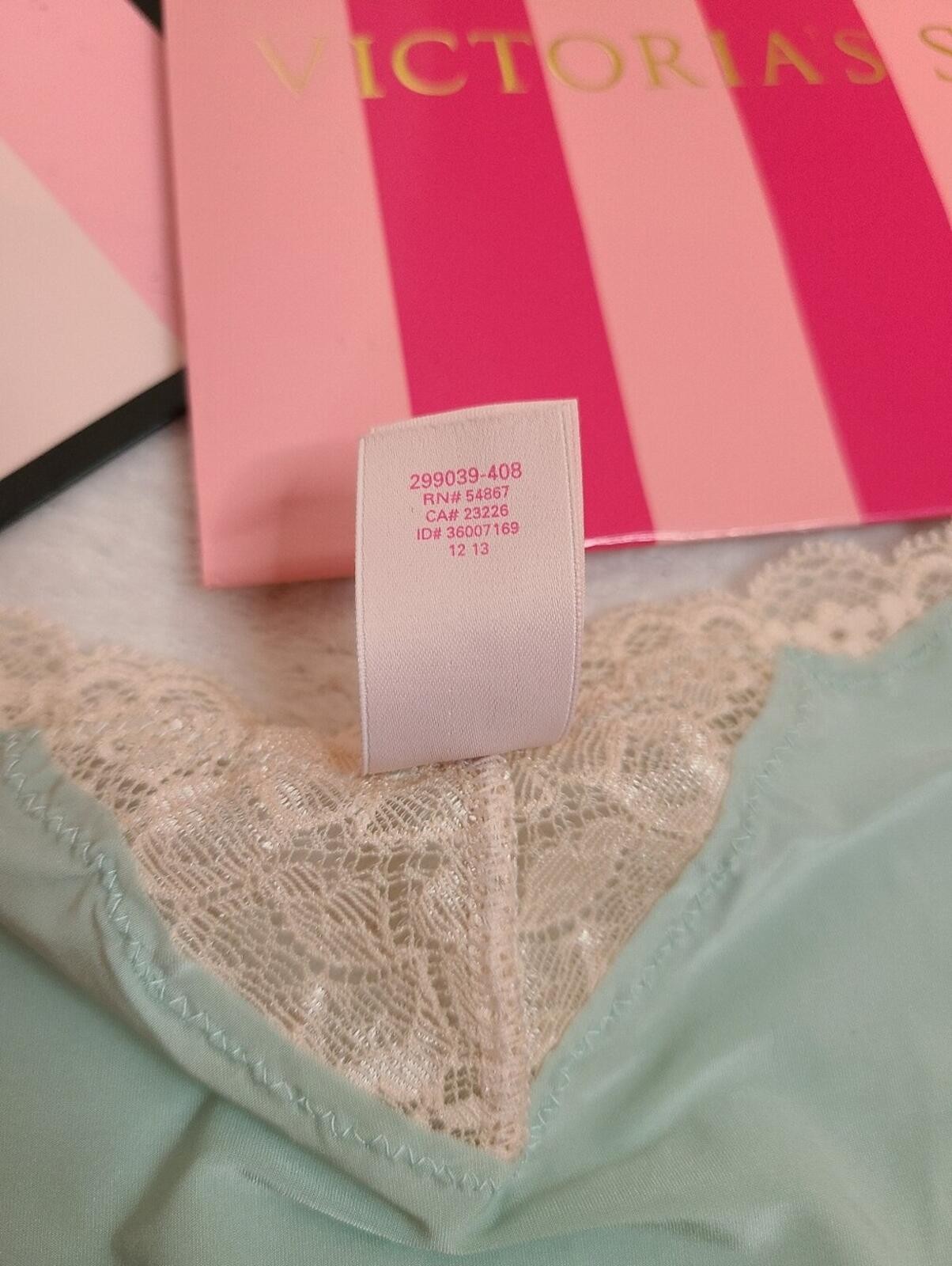 Y2K VS Dream Angels Silky Nylon Shimmer Lace Cheekini Panty Size M