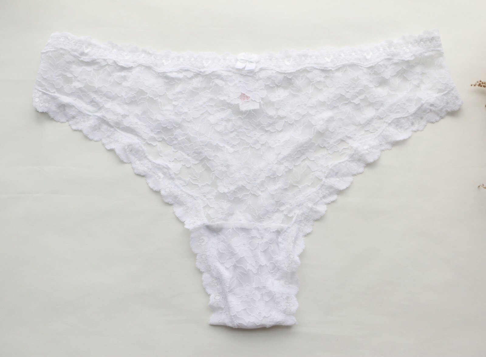 Women Sexy Thong Floral Mesh Tback Underwear G-string Plus Panties White 3XL-5XL