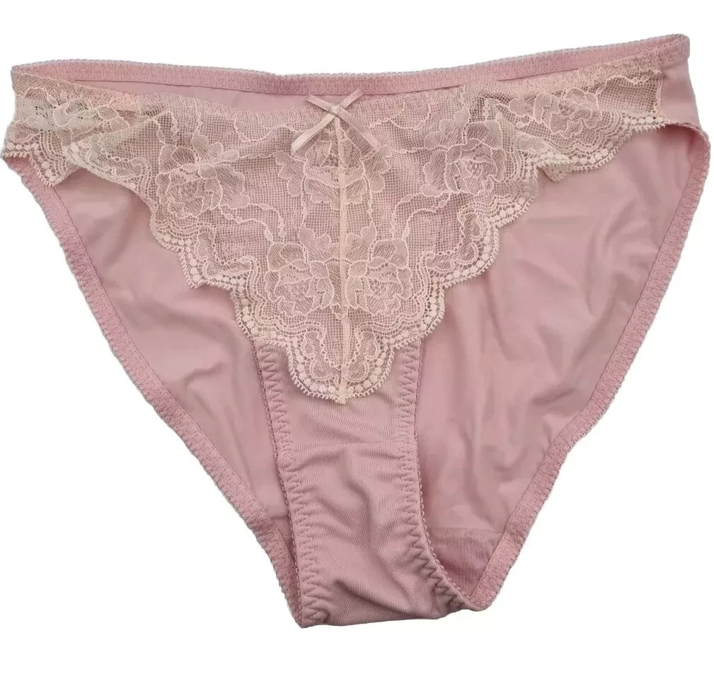 ROYCE Caress Pink Champagne Lace Briefs Full Coverage 792 M UK12-14 XL UK20-22