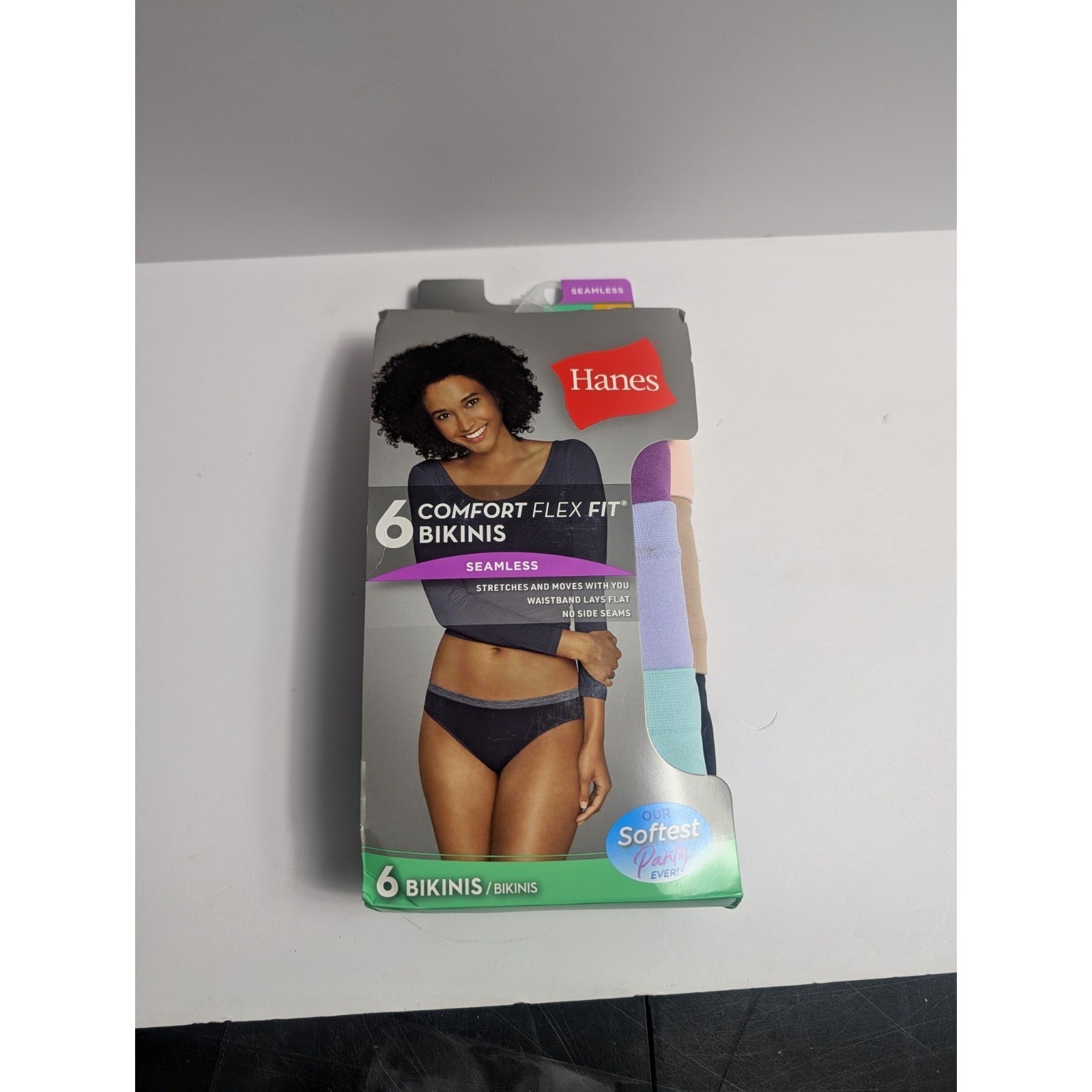 Hanes Women’s Comfort Flex Fit Seamless Bikinis 6-Pack Size L Large New