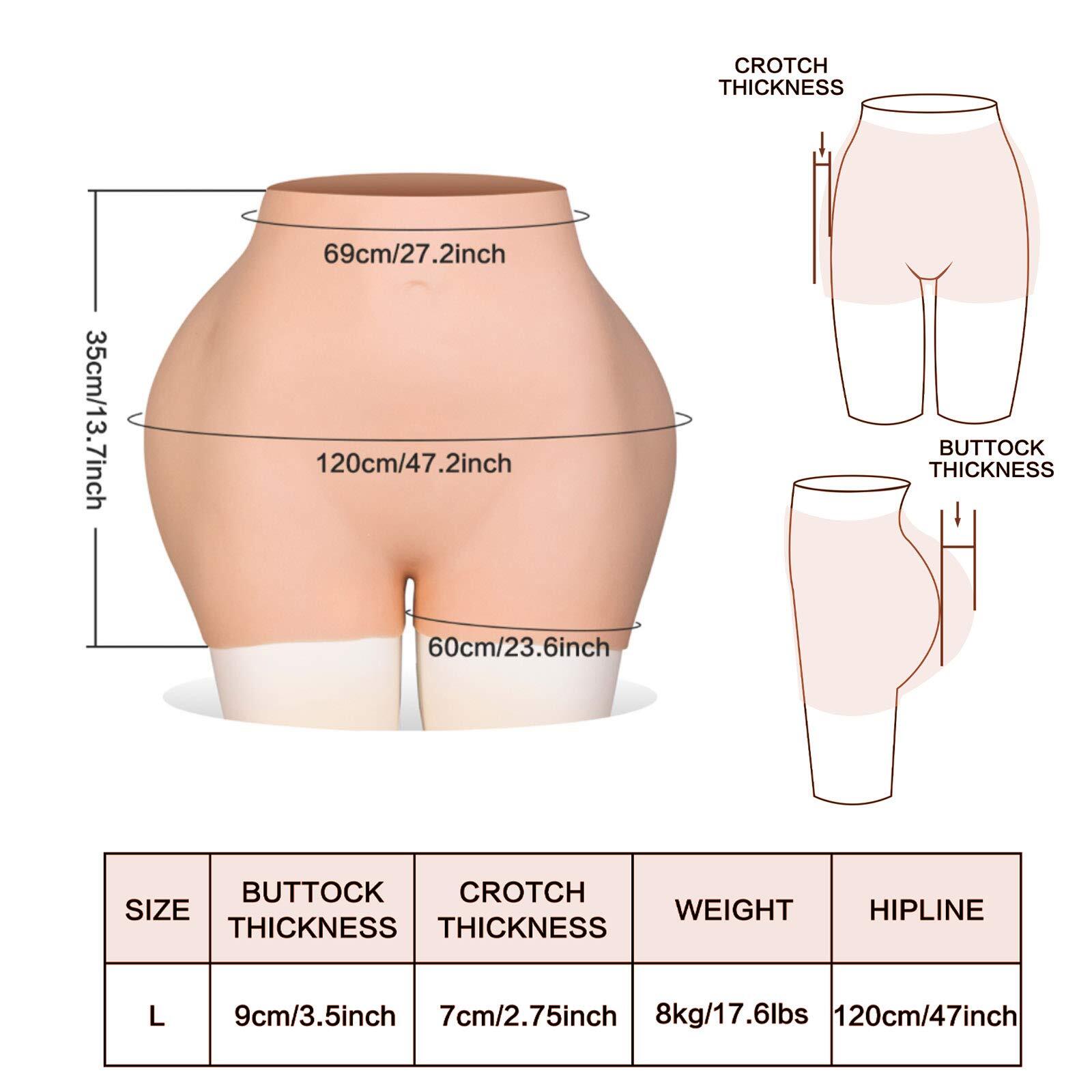Realistic Silicone Crossdresser Pants Hip Buttock Enhancer Underwear Transgender