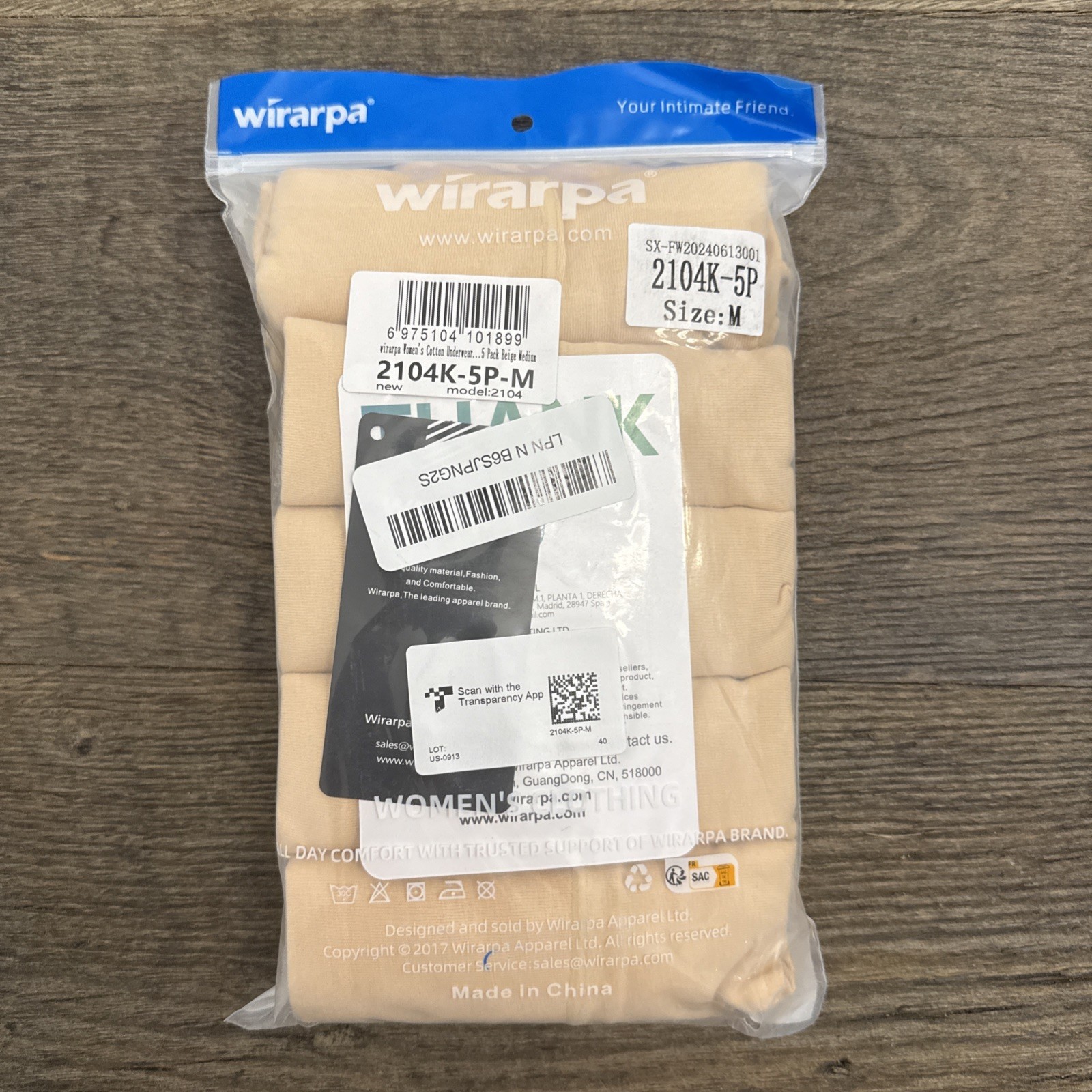 wirarpa Women’s Underwear High Waisted Ladies Cotton Panties Soft Full Coverage
