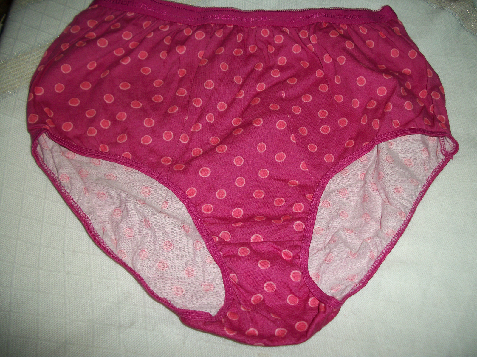 COMFORT CHOICE WOMENS PLUS SIZE 8 X-LARGE FULL CUT BRIEF PANTY 100% COTTON NWOT