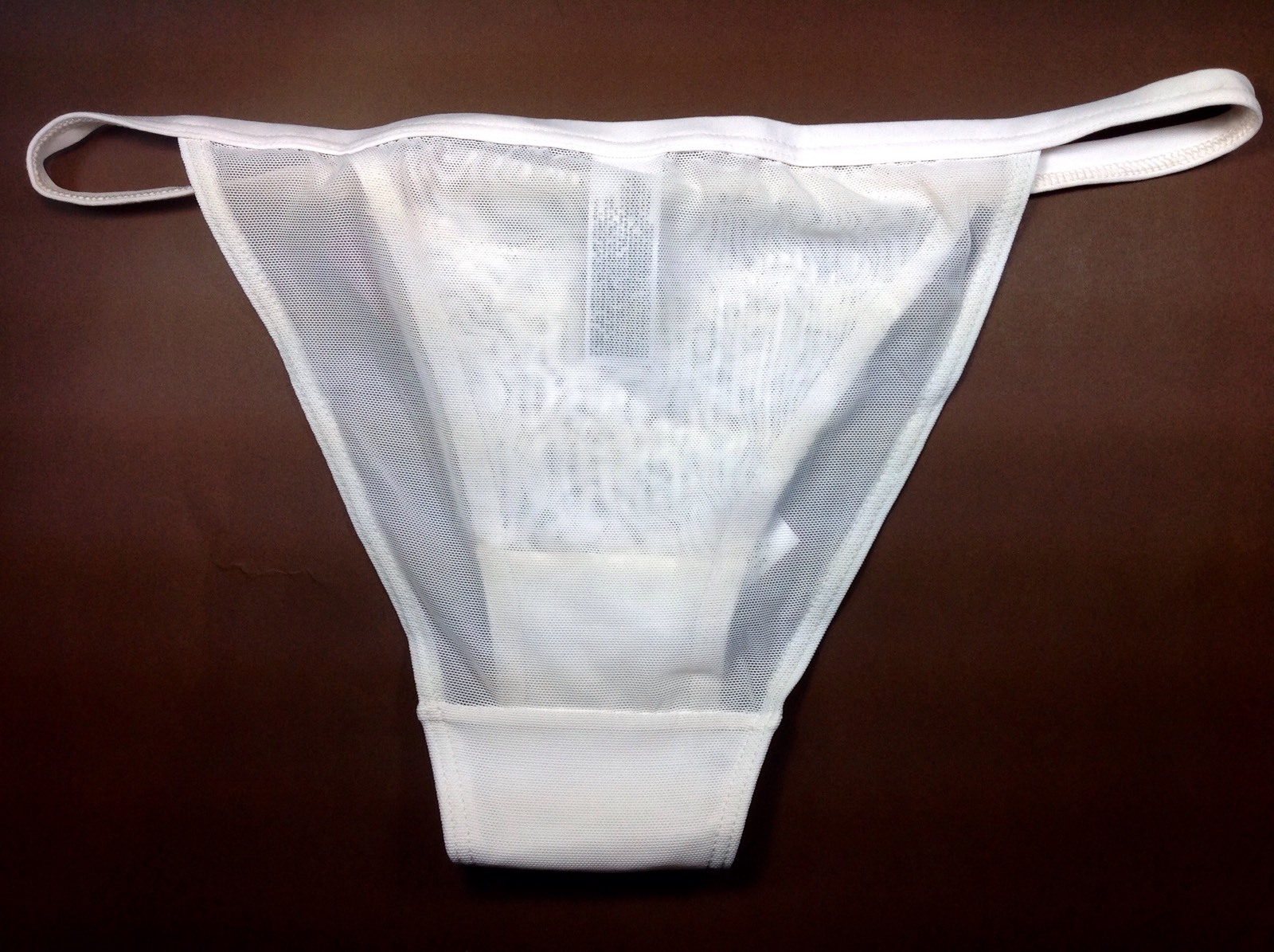 Women Panties,String Bikinis,ILUSION,Size L.BeigeIvory floral Fishnet&Decoration