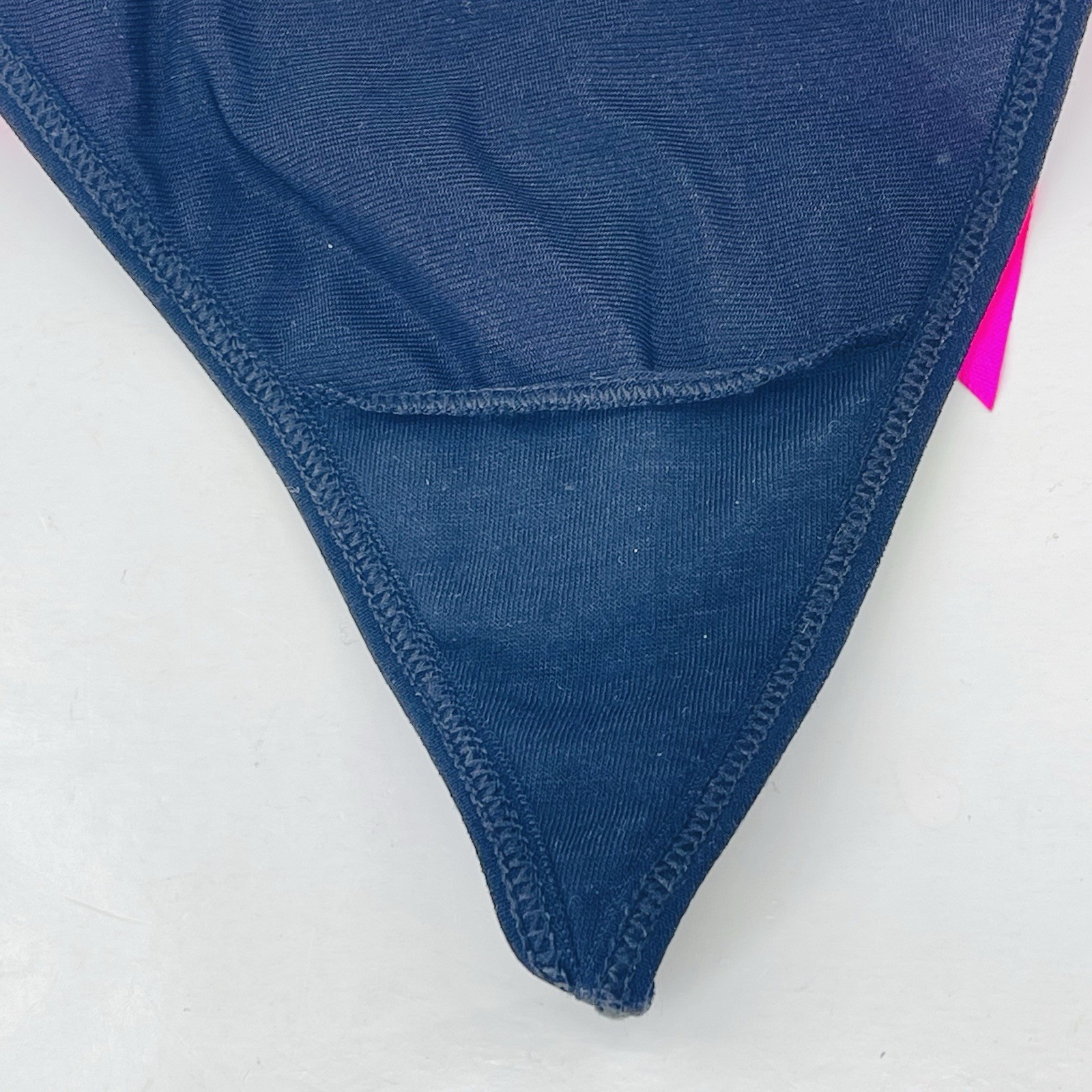 Morbid Threads Vintage Y2K Punk Goth Sexy Dancer Black Hot Pink Bow Thong L READ