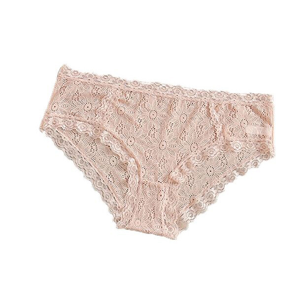 3pcs Lot Womens Sexy Panties Briefs Lace Sheer Low Waist Underwear Lingeries Set