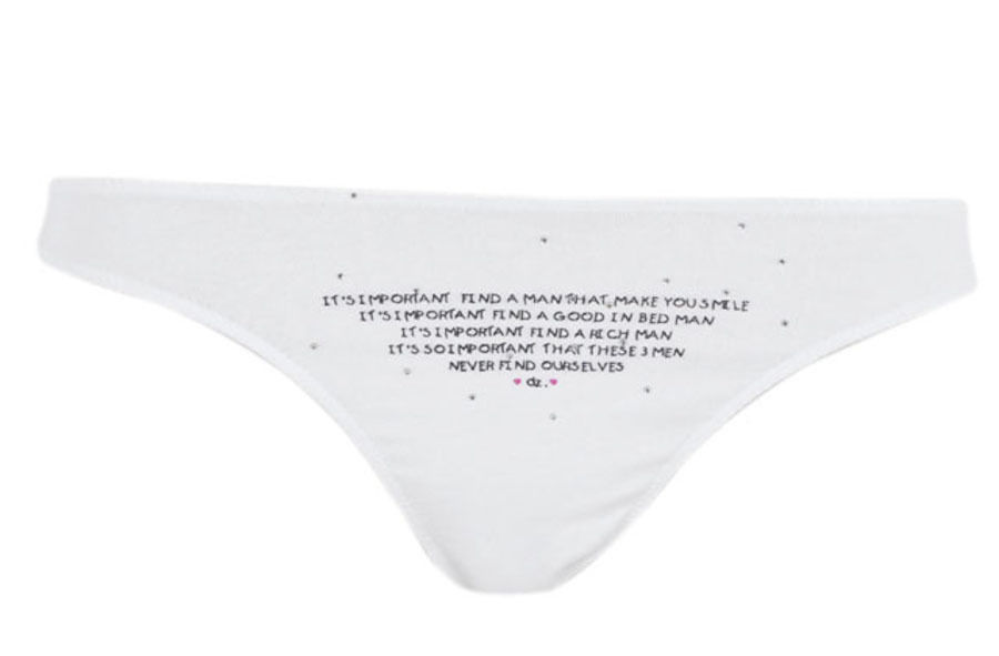 Hering Junior Women’s 3PACK ‘Men’s Sayings’ Cotton Tanga Panty Style 6646