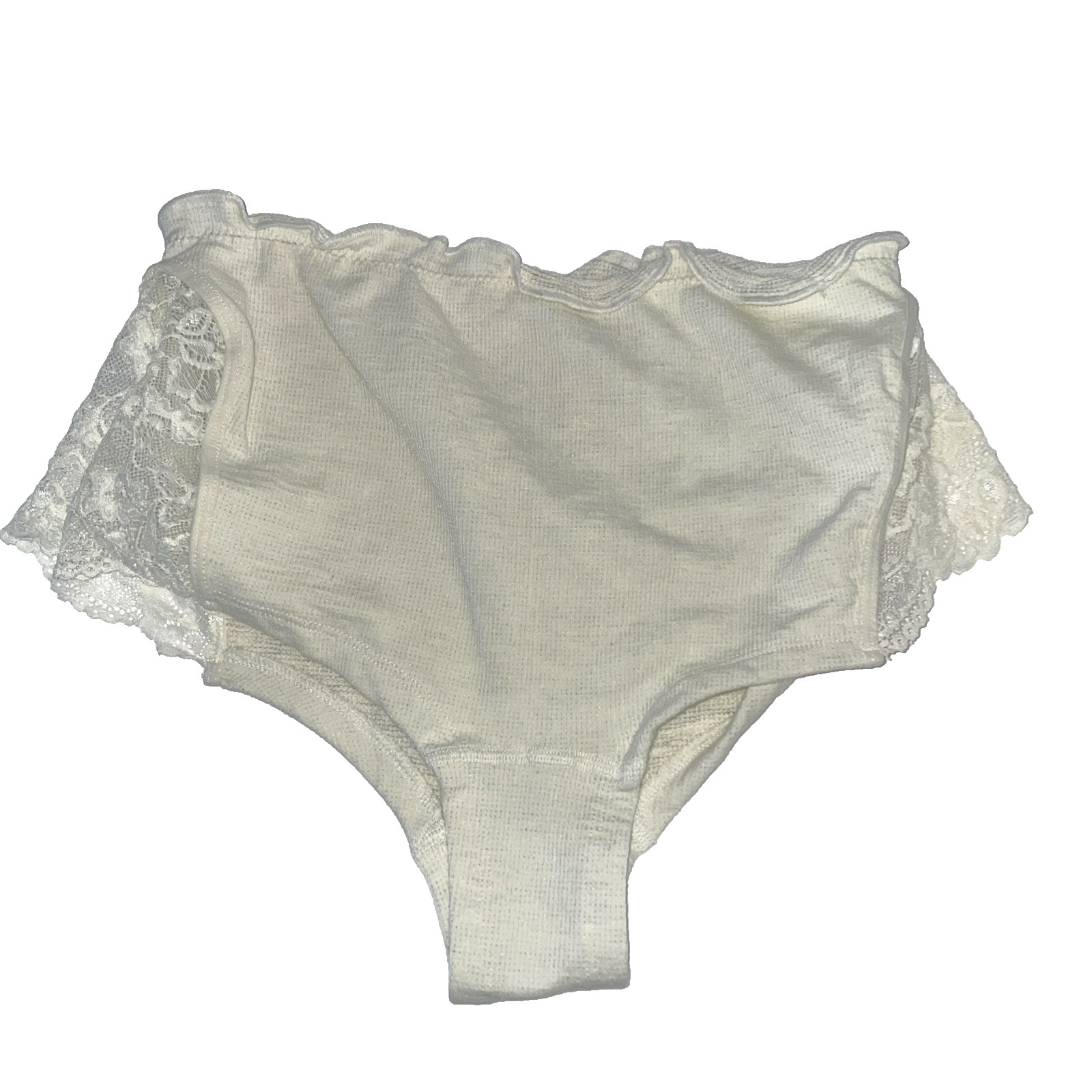 Anthropologie women’s pantie size L/XL white with lace