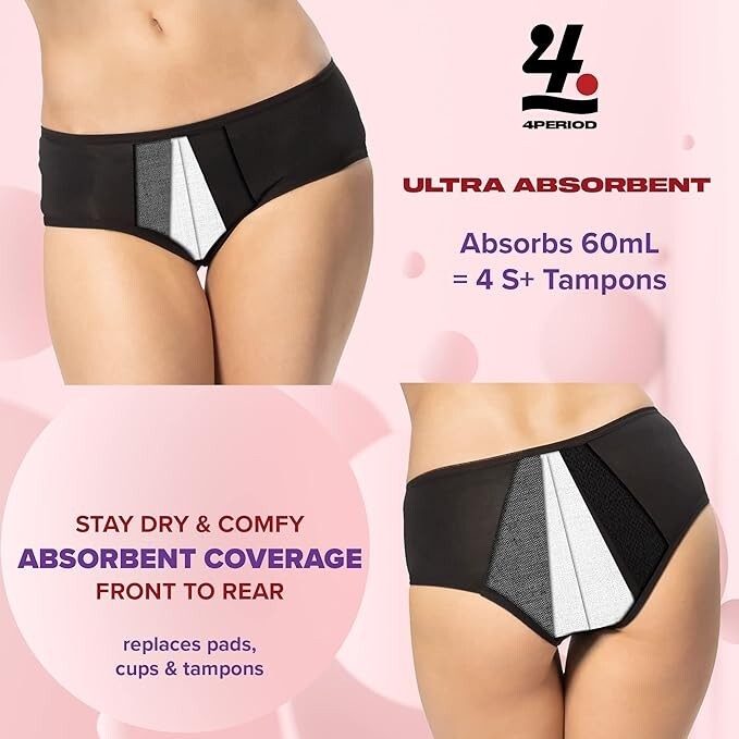 4period High Absorbency for Heavy Flow Period Panties; Leakproof – B14