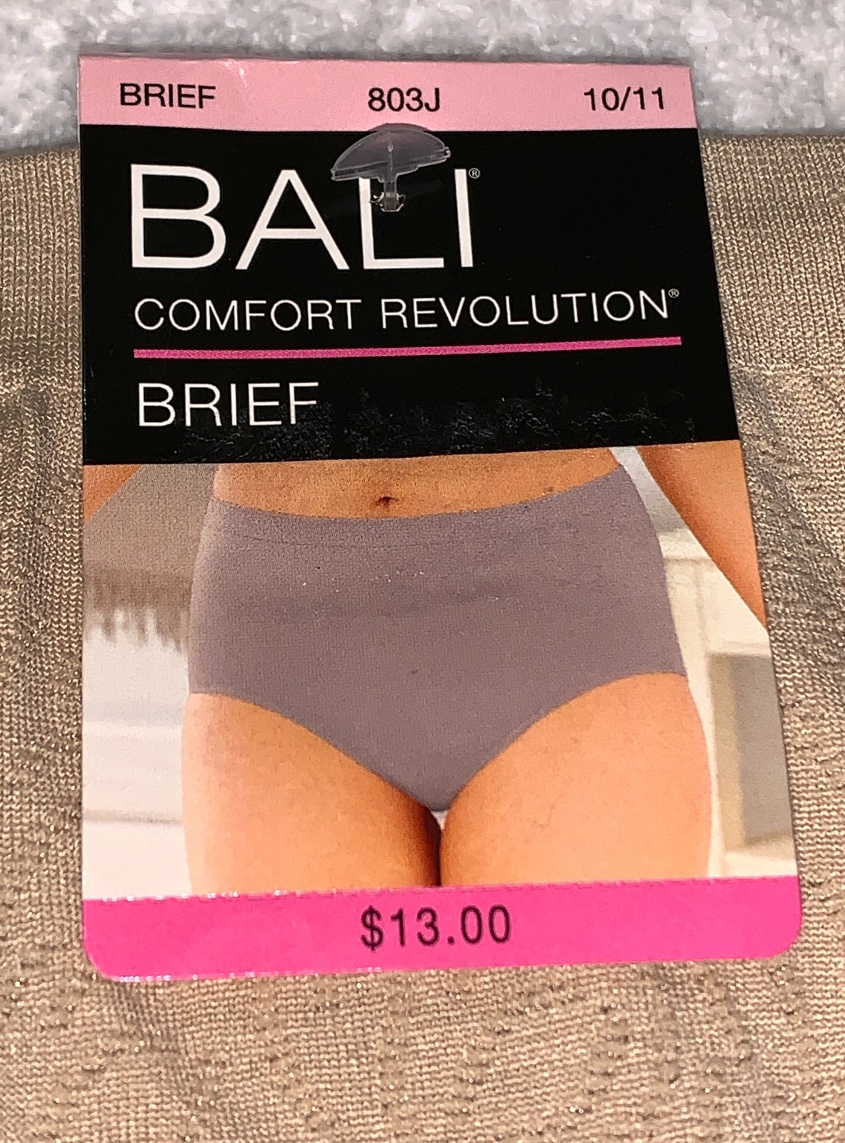 BALI Comfort Revolution Seamless Damask Nude Brief Panty Women 6 / 7 8 9 10 / 11
