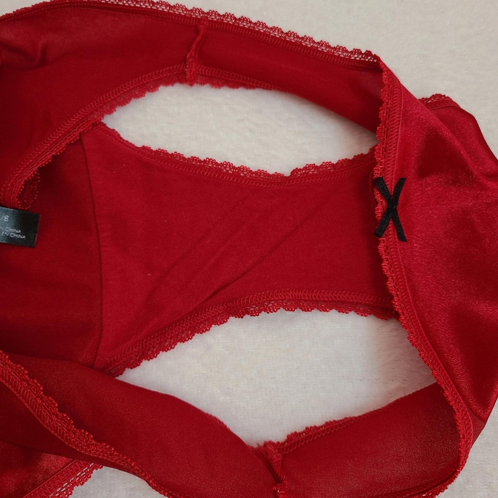 VTG Smart & Sexy Silky Second Skin Satin Bikini Panty Size XL Red