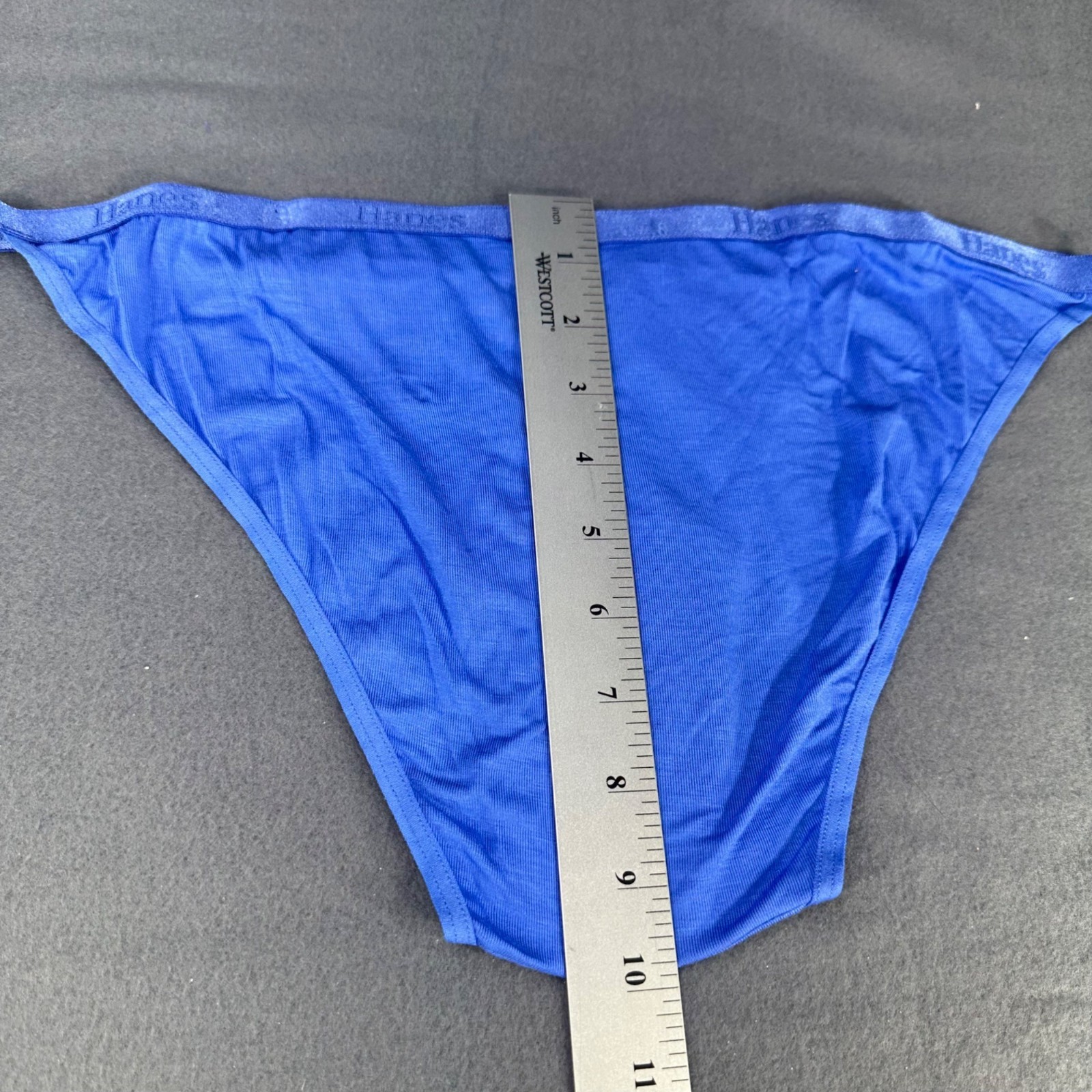 Hanes Originals Womens Size XL Panty Bikini String Supersoft String Blue NWOT