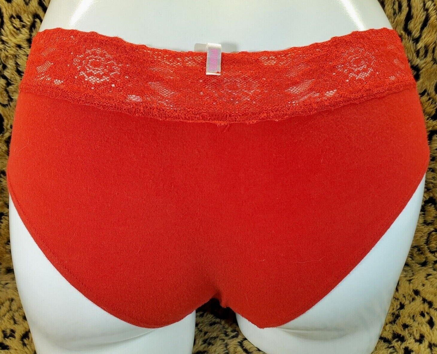 Victoria’s Secret PINK Glitter Logo Red Extra Low Rise Hipster Panty S Sexy