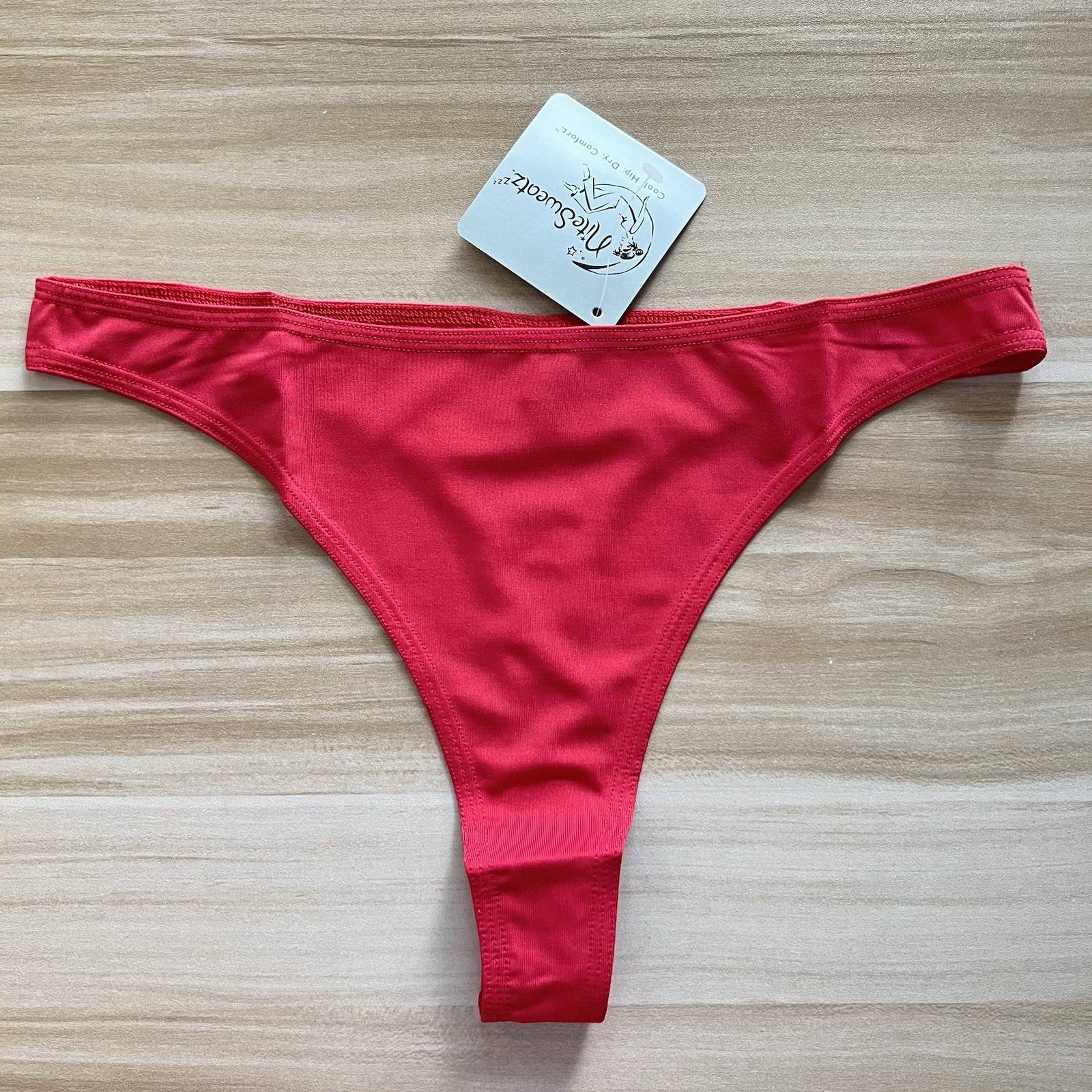 NiteSweatz Thong Panties Underwear Medium Red Moisture Wicking Microfiber NEW