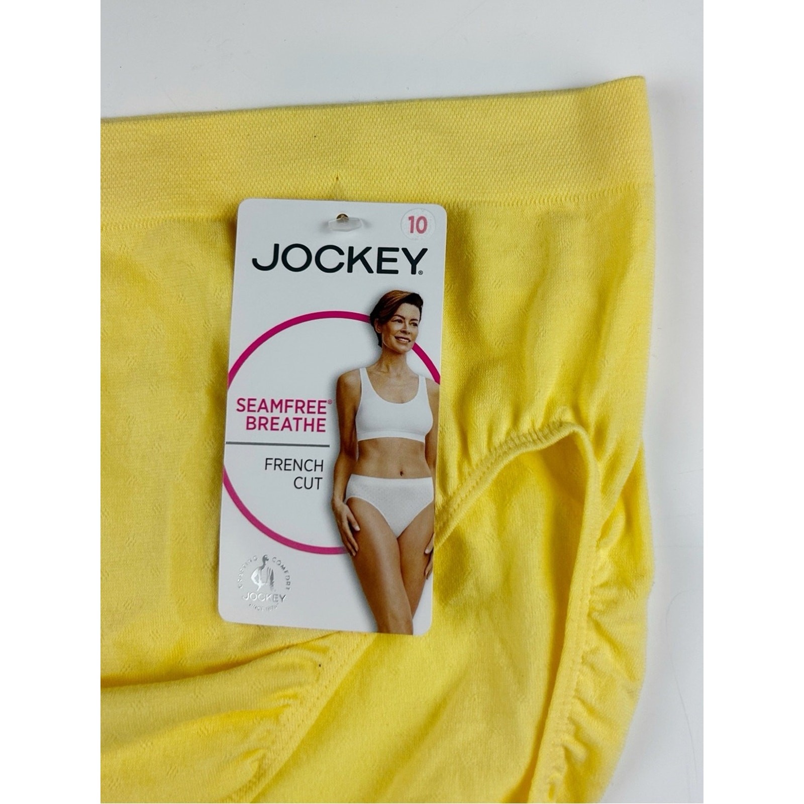 Jockey Women’s Seamfree Breathe French Cut Underwear Yellow Size 10 / 3XL