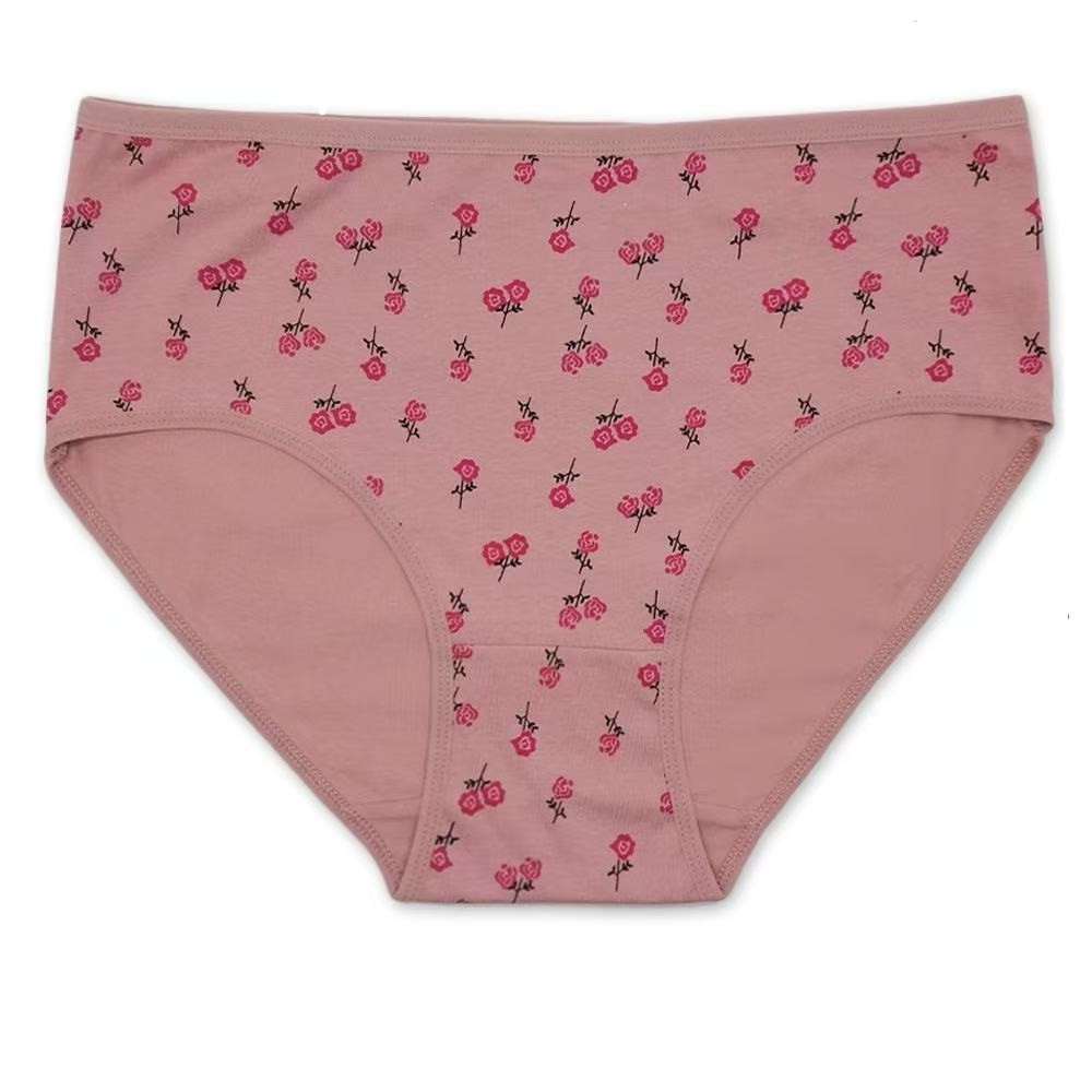 Lady Cotton Knickers Underwear Floral Pattern Briefs Size Up To UK 18
