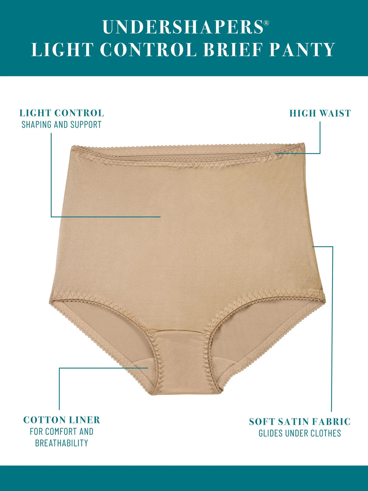 Collection Women’S Undershapers Underwear – High Waist, Light Control Shaping, 3
