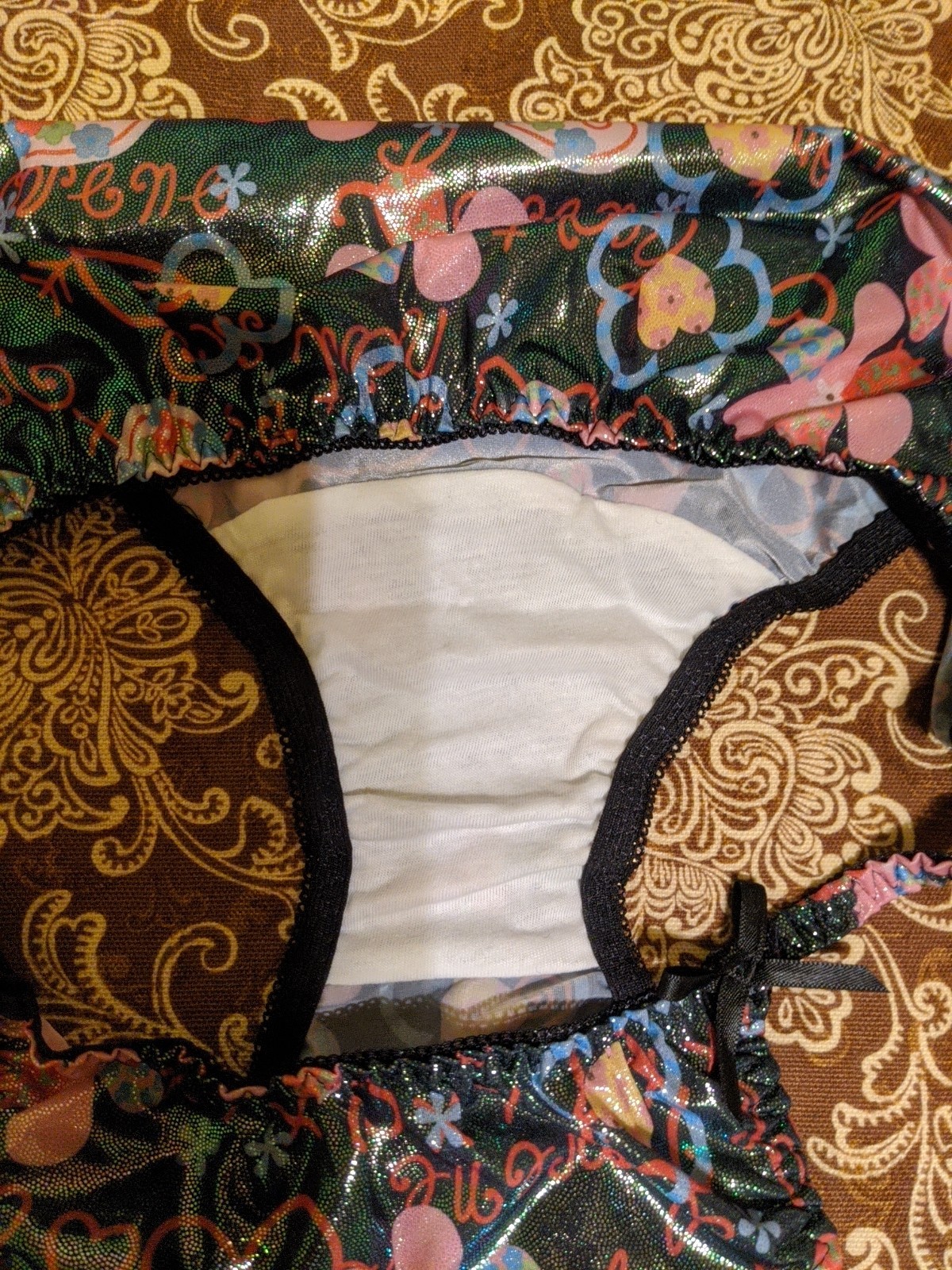 Vyg Satin String Bikini Panties Size M/L