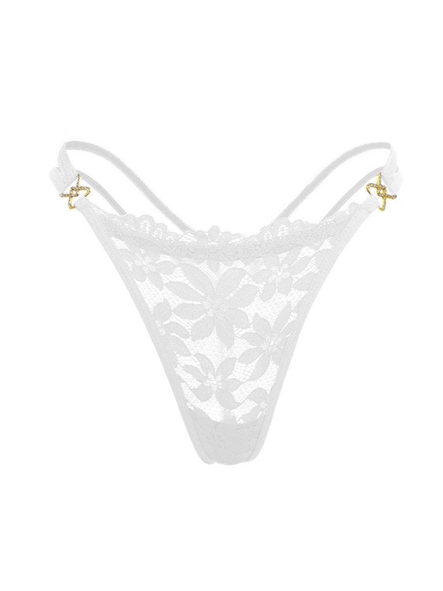 Solid Color Female Triangle Underwear Polyester Medium Stretch for Vacation Use