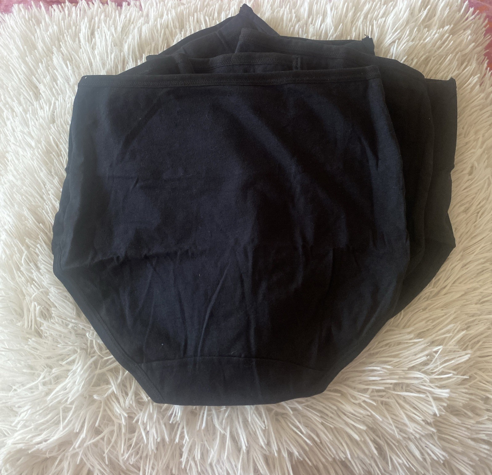 Lot of 5 Women’s Black Panties Underwear Size Med Briefs Seamless Soft Stretch