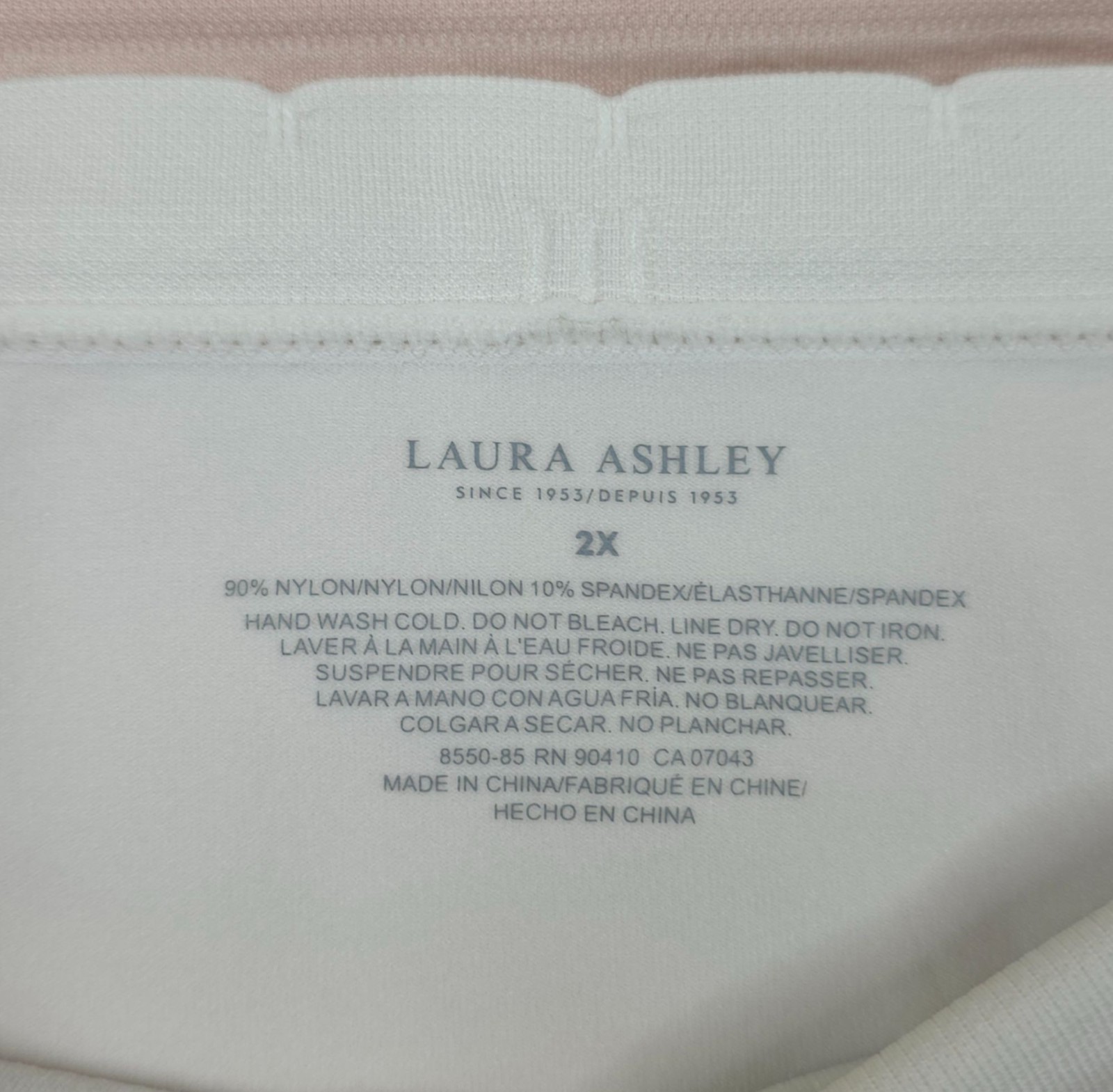 Laura Ashley Womens 5-Pack High-Waist Briefs Panties Size 2X Nylon Spandex