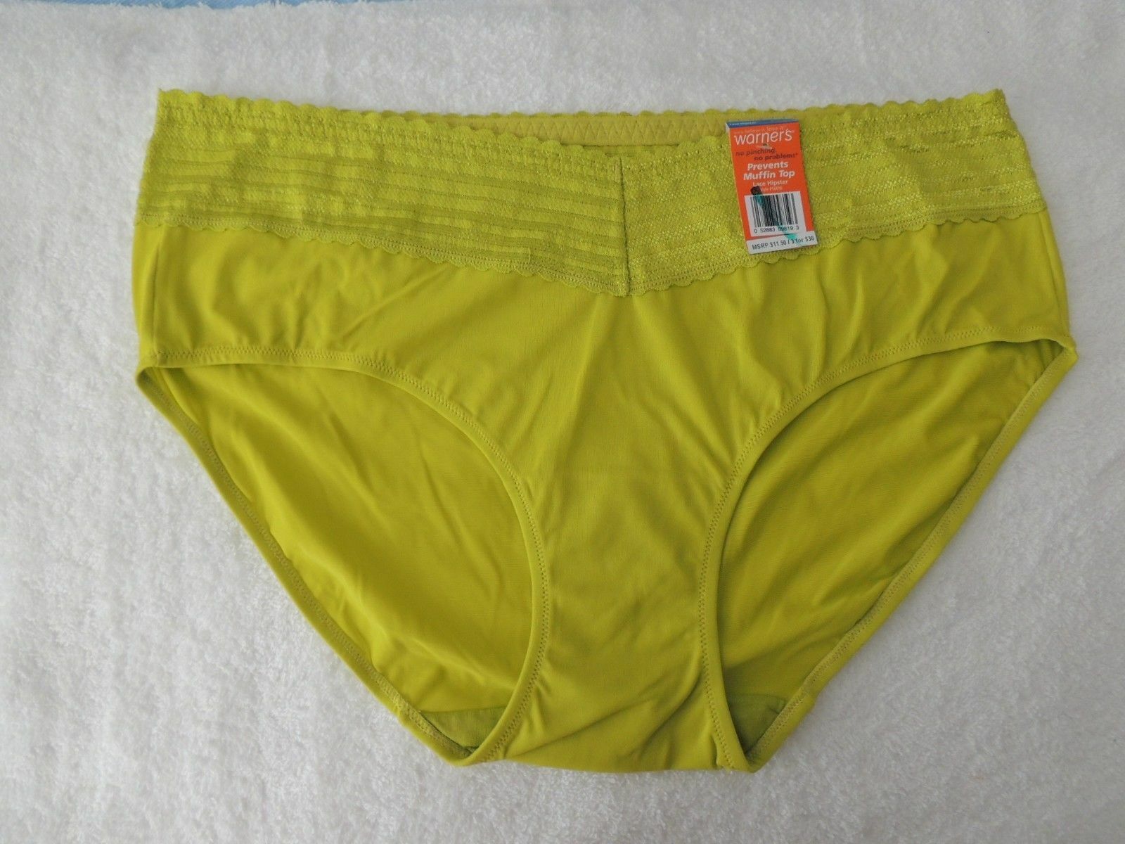 Warners No Pinching, No Problem Lace Trim Hipsters 5609 (solid colors)