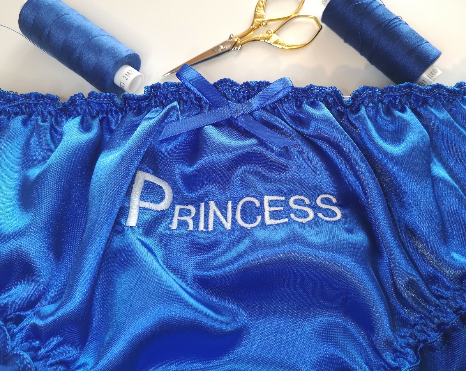 🌸MADE TO ORDER* Personalised EMBROIDERED “SATIN SISSY” Knickers any colour🌸