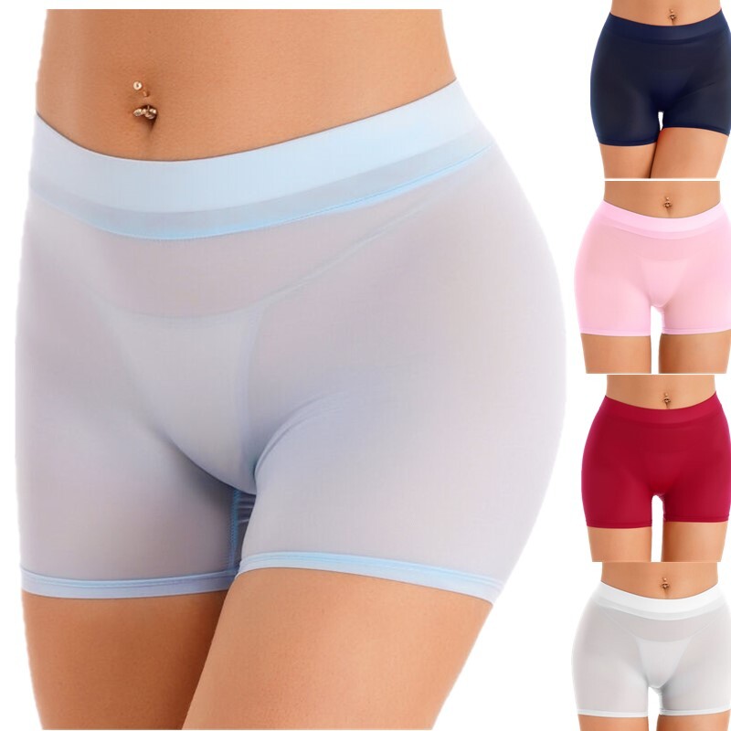 US Women’s See Through Seamless Boyshort Underwear Boxer Briefs Shorts Hot Pants