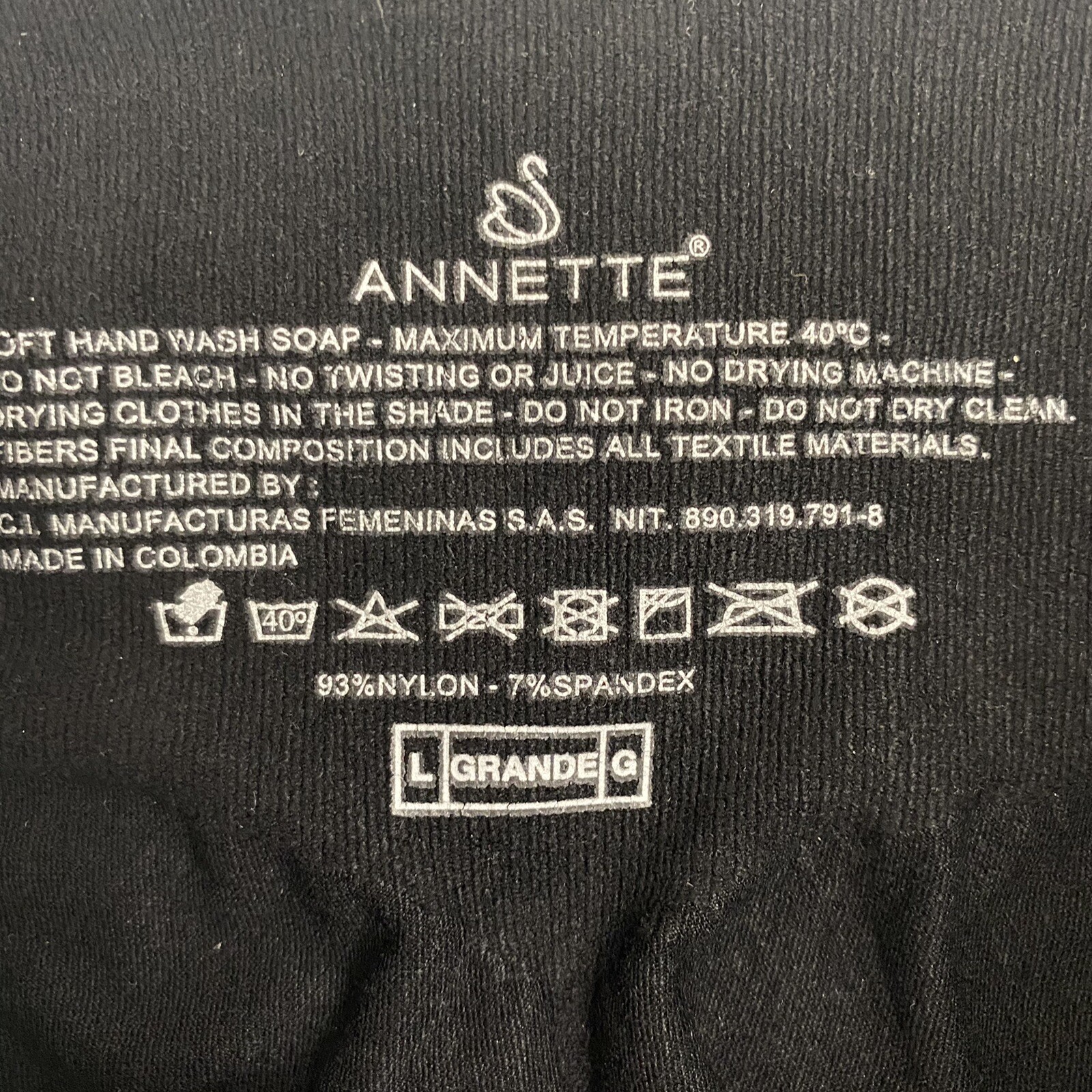 Annette Women’s Soft & Seamless Maternity Boy Short S-401- Size L Black NEW