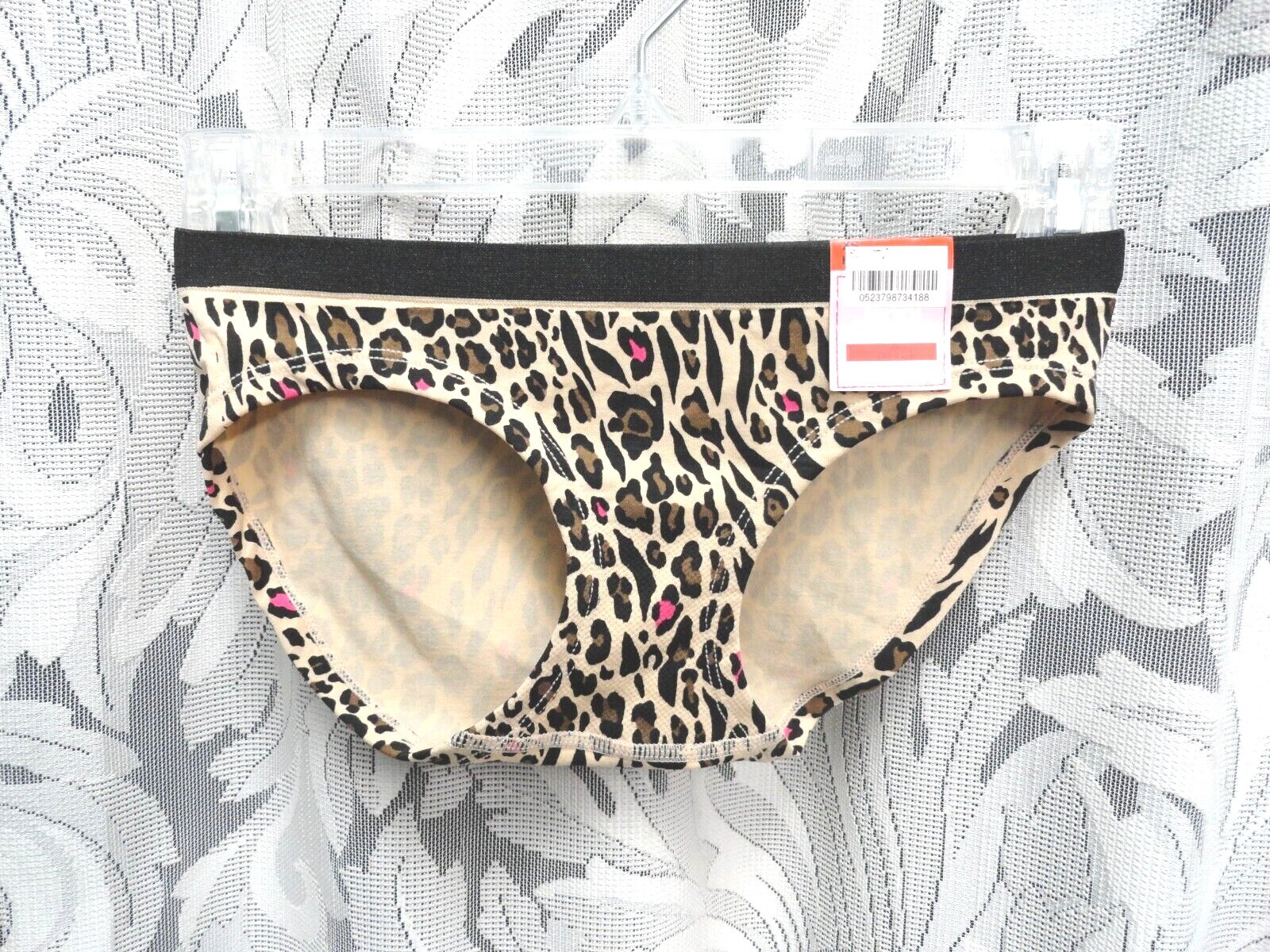 XS VINTAGE JENNI JENNIFER MOORE LEOPARD SRETCH KNIT HIPSTER BRIEFS PANTIES NEW