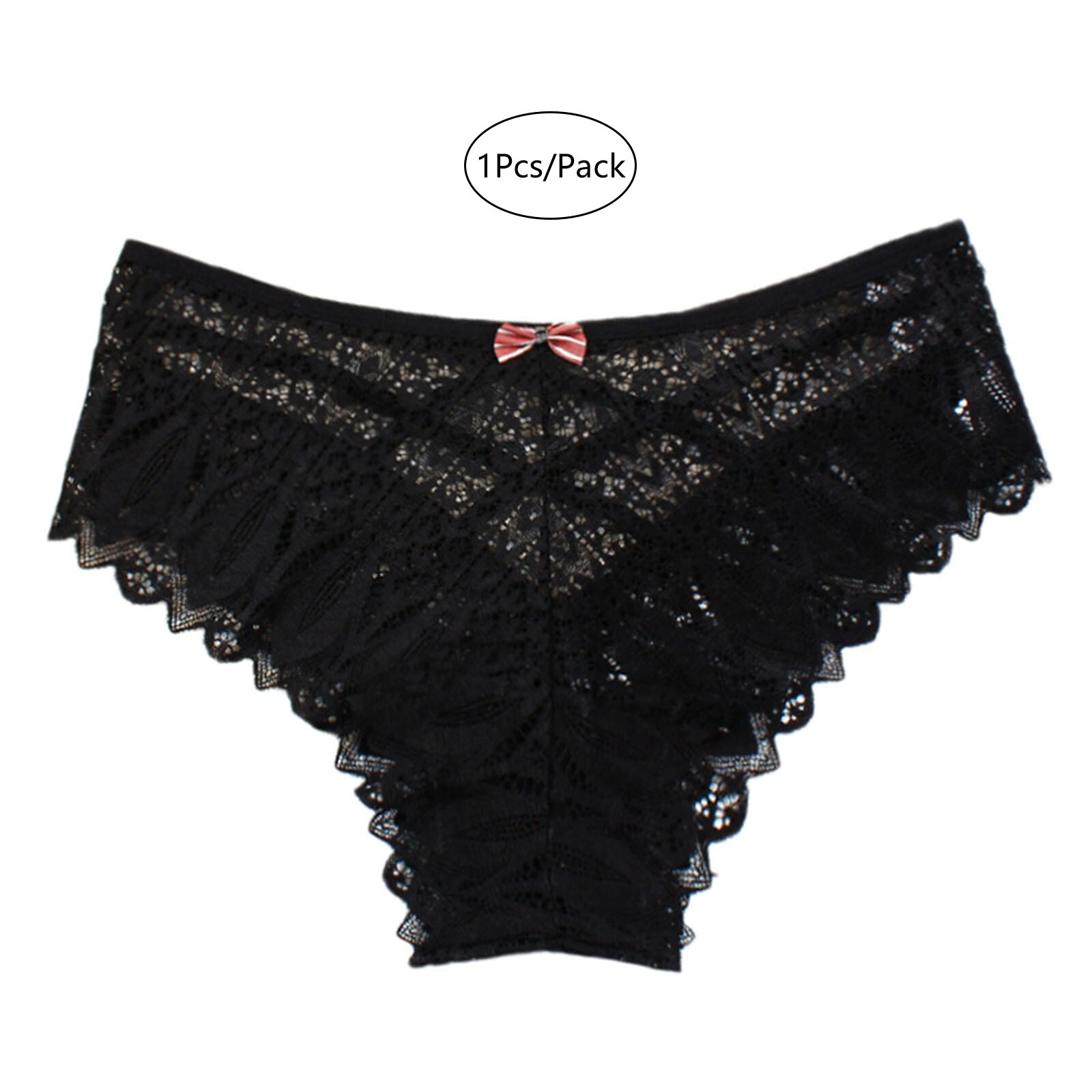 Sexy Panties Womens Sheer Solid Panties Ladies Solid Bow Underwears Briefs Robes