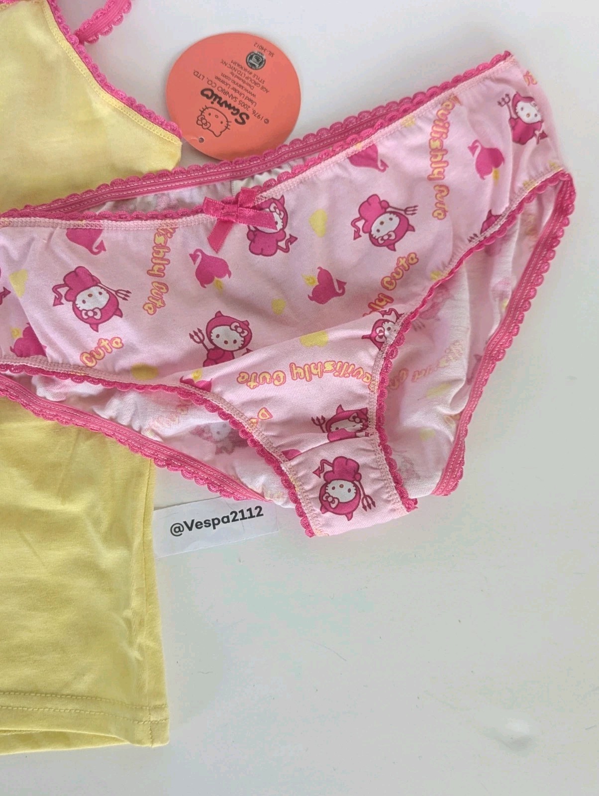 Vintage Y2K Hello Kitty Sanrio Tank Panty Set Devilishly Cute Devil 2005 NWT