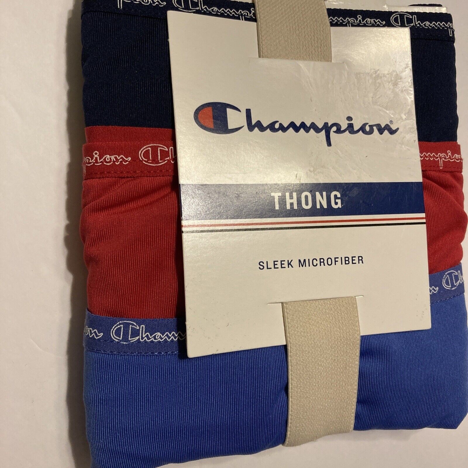 Champion Thong Panties Underwear 3 Pack Multicolor Size 2XL Microfiber