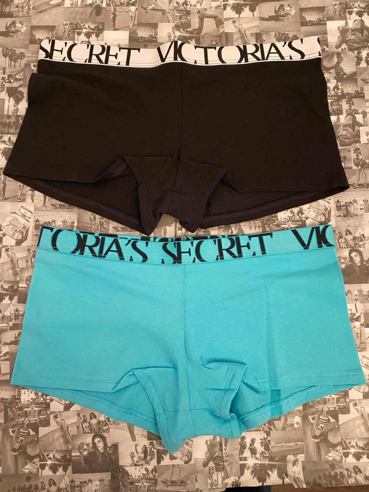 NWOT Lot of 2 Victoria’s Secret Elastic logo waistband Shortie Boyshort Small