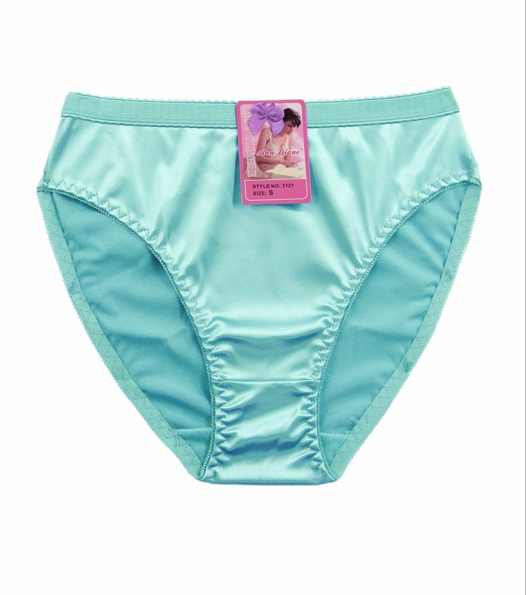 Women High Cut Full Coverage Comfort Satin Shiny Bikini Panty Underwear
