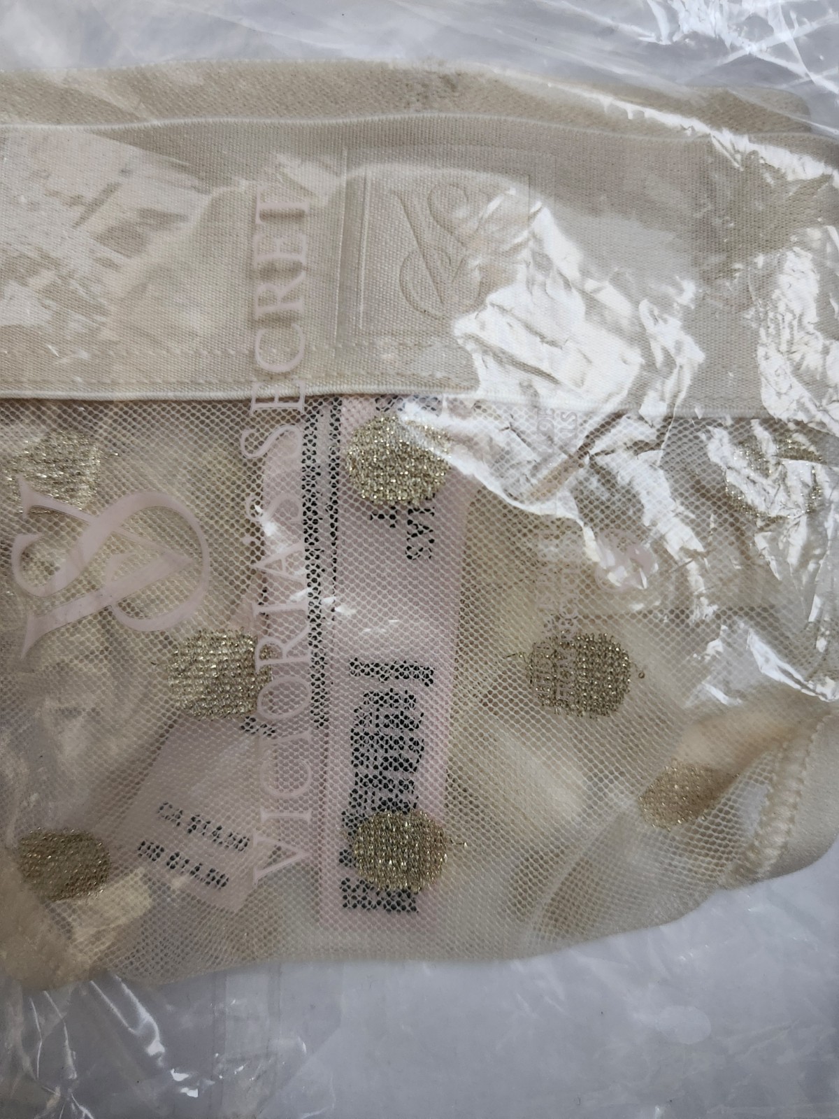 SEALED! Victoria’s Secret Sheer Hertiage Shimmer Thong Panty Candelight S Small