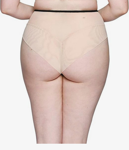 Curvy Kate Knock Out Latte Nude Briefs XL 20 – 22 Sheer See through strappy open