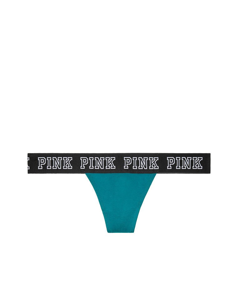 Victoria’s Secret PINK Logo Thong Panty Teal