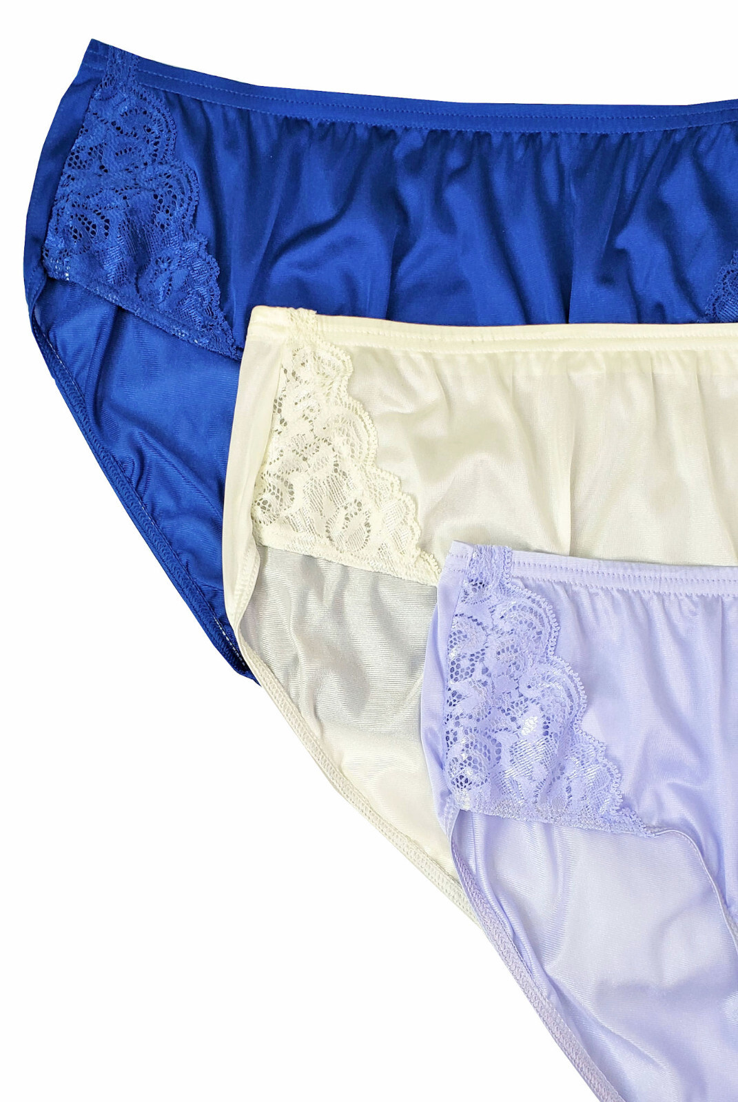 Shadowline Panty Women’s Underwear Hipster Panties With Lace Ivory Blue 11182