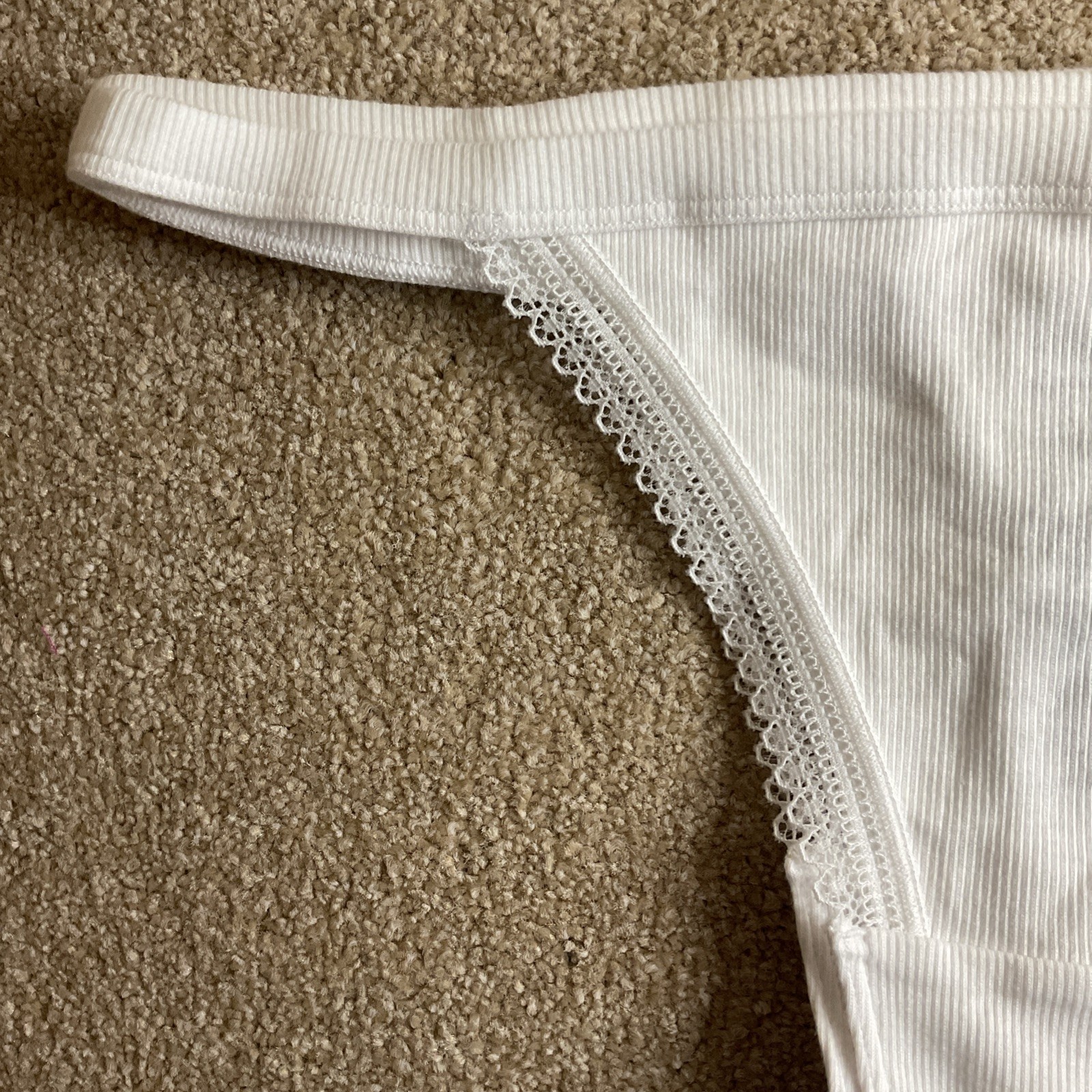 M&S 3 PACK Size Medium 12-14 Tanga Thongs Knickers Cotton Stretch White M Thong