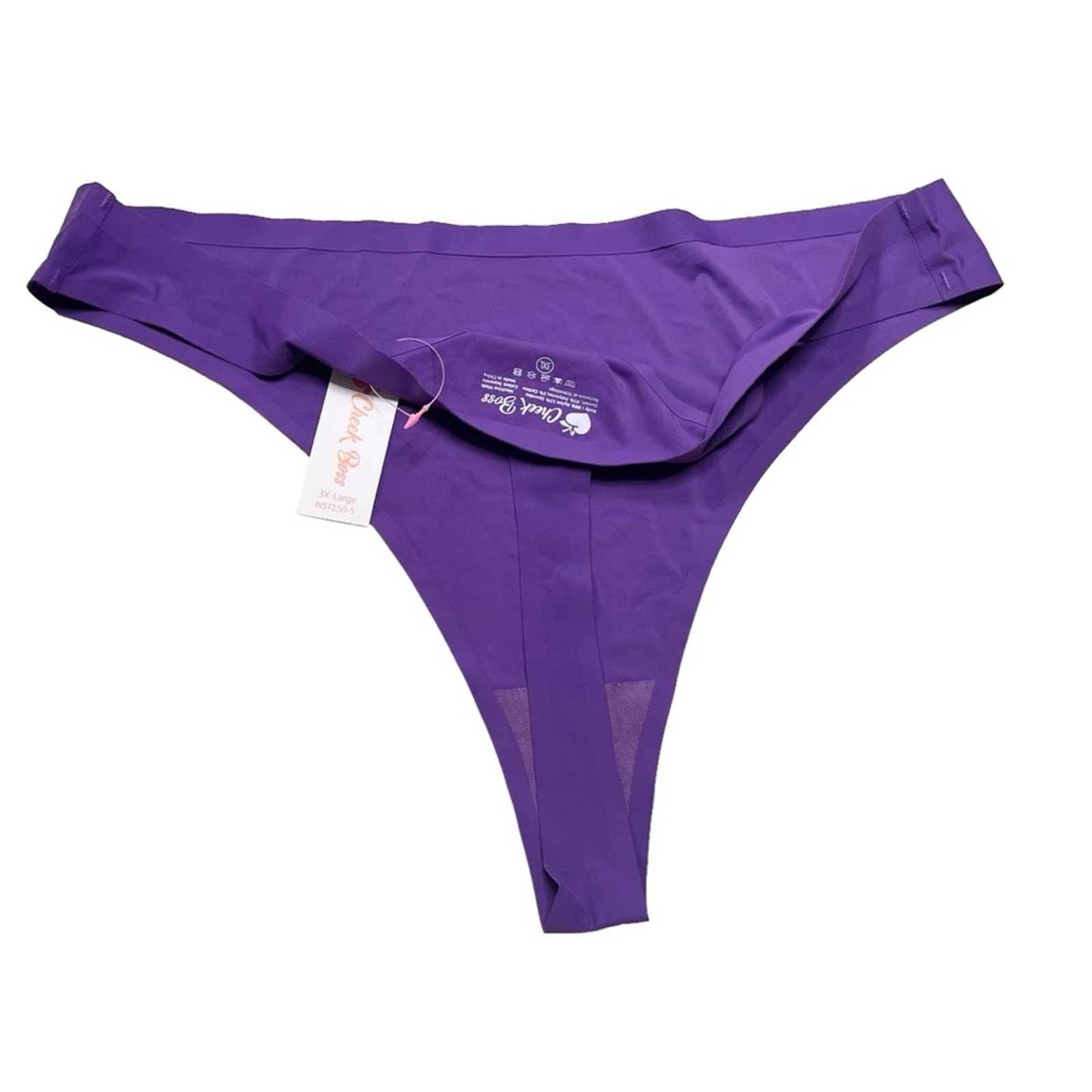 Cheek Boss Thong Size 3XL purple