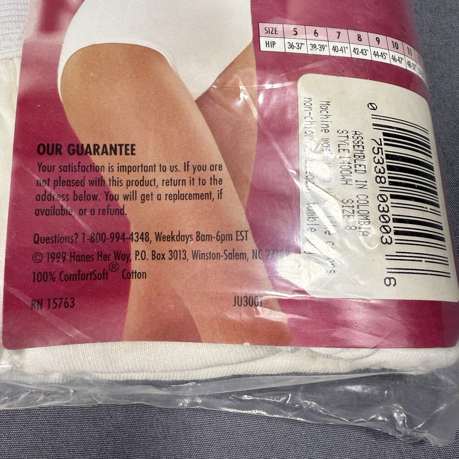 Vtg 1987 Jockey & 1999 Hanes Her Way Cotton HiCut Briefs White 4 Pair Size 8 NOS