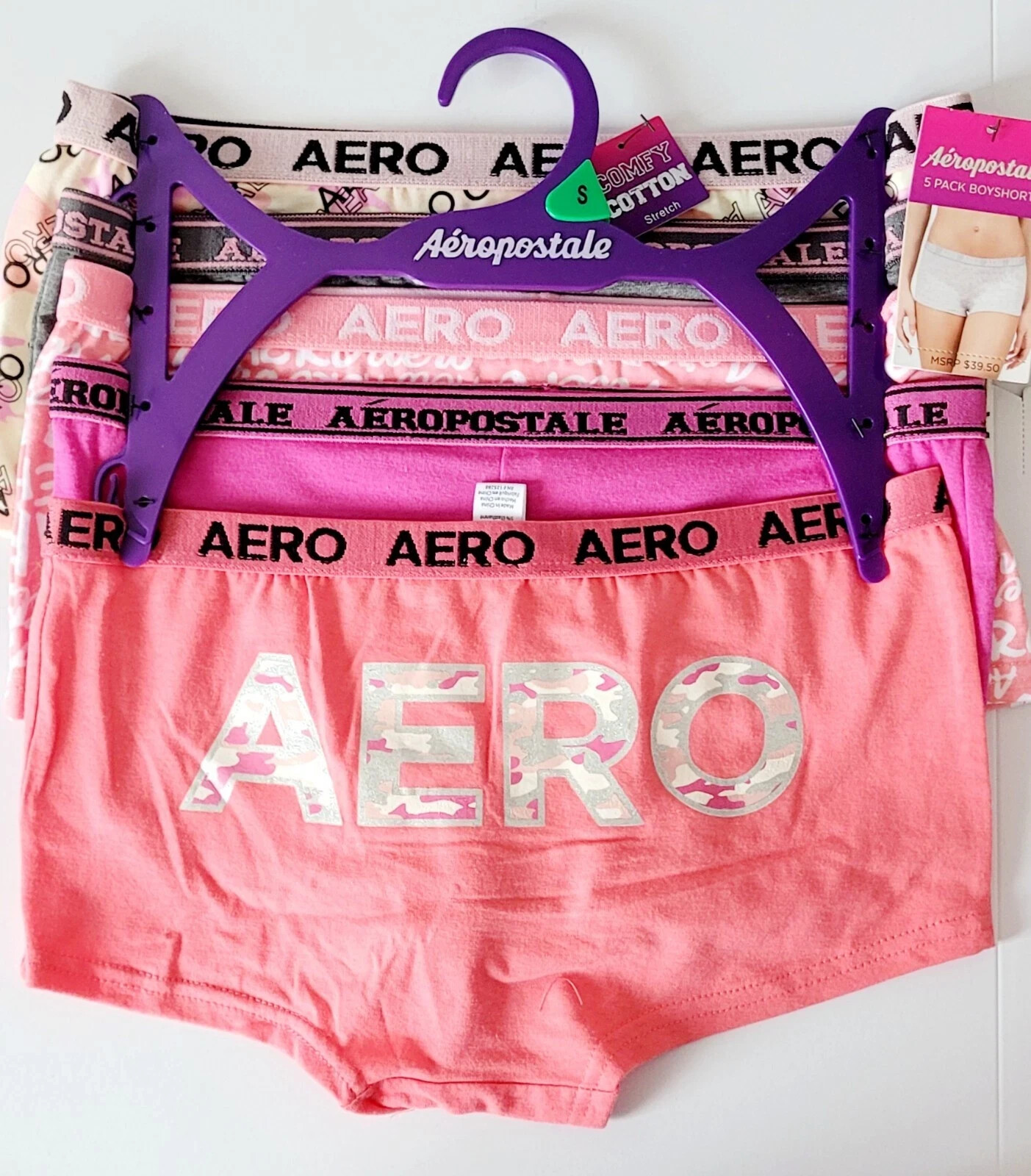 Aeropostale 5 Pack Women’s Boyshort Underwear, Aeropostale Panties Boyshort,