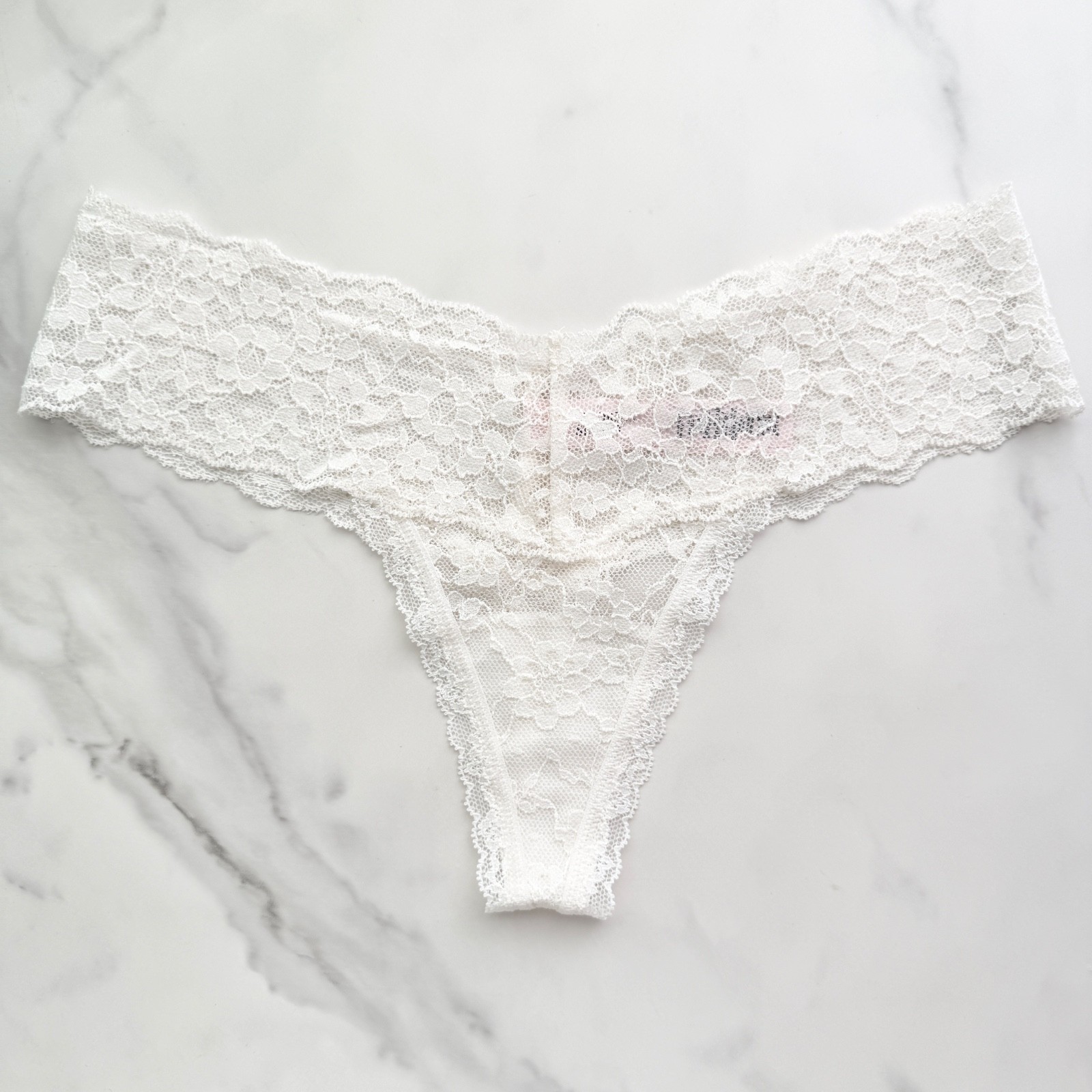 Victoria’s Secret The Lacie Posey Lace Thong Panty Coconut White XS/S/M/L/XL